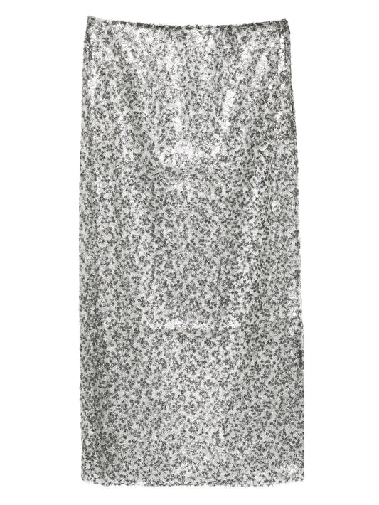 sequinned midi skirt