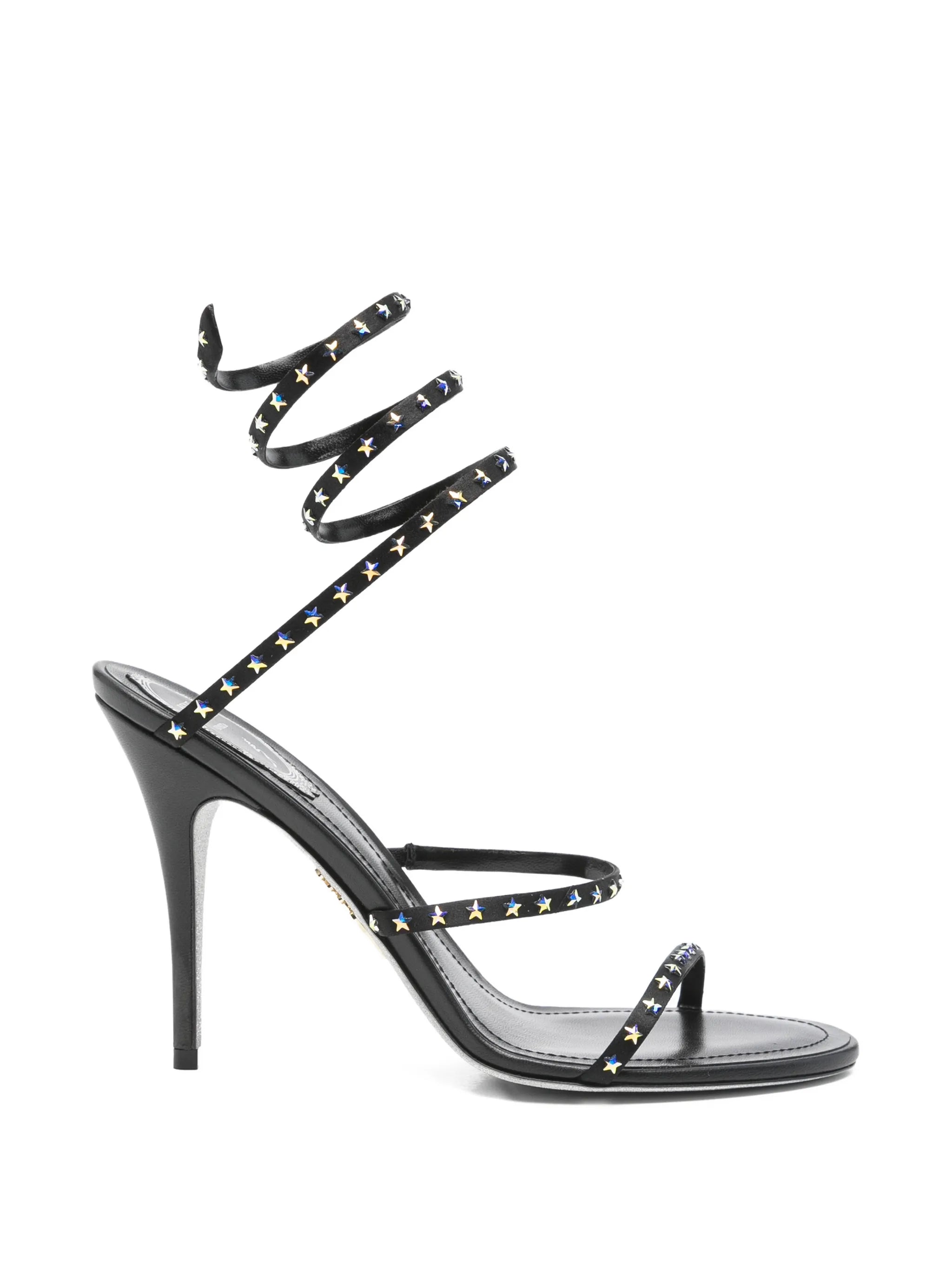 Cleo star-studded ankle-wrap sandals