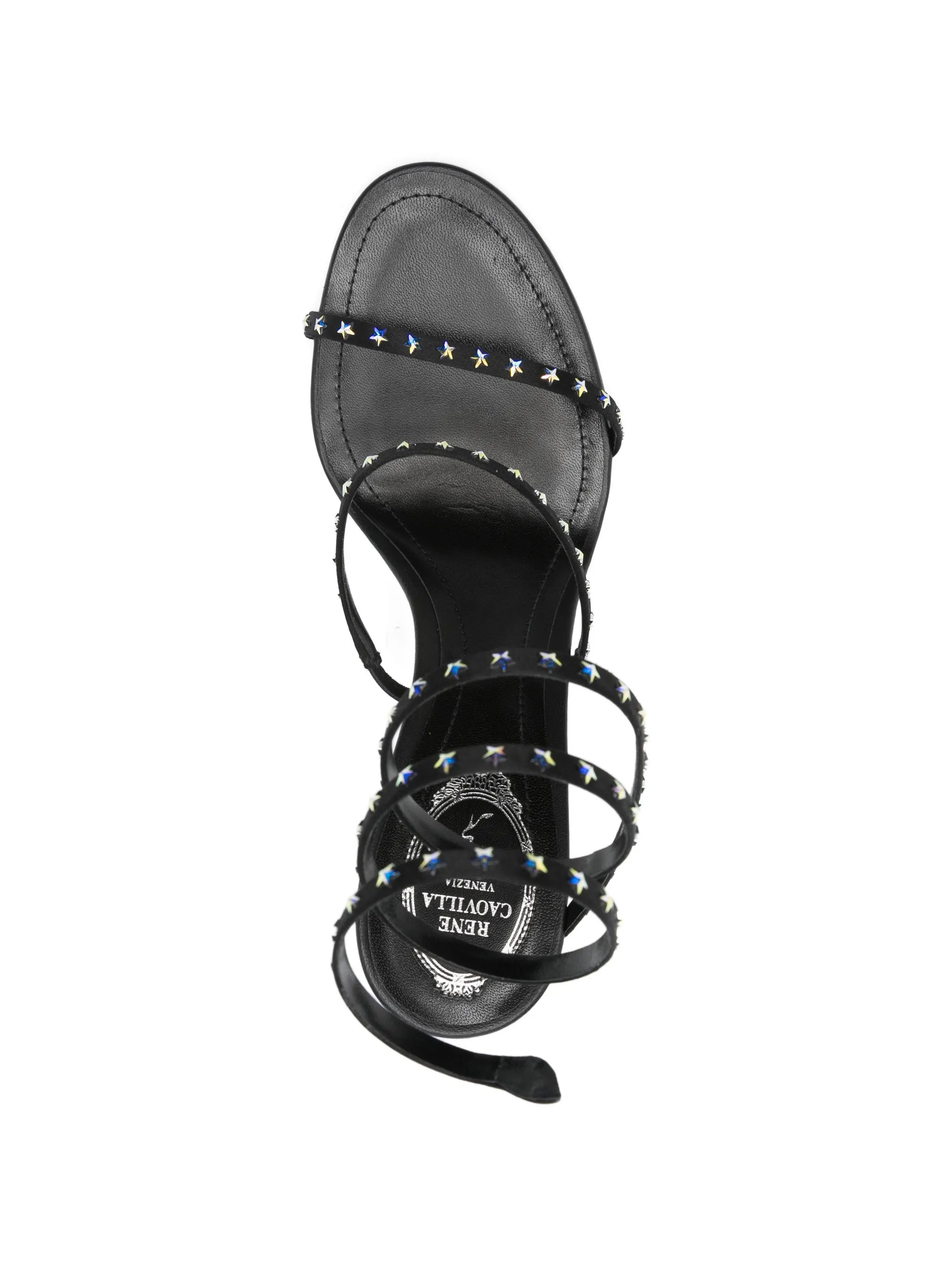 Cleo star-studded ankle-wrap sandals