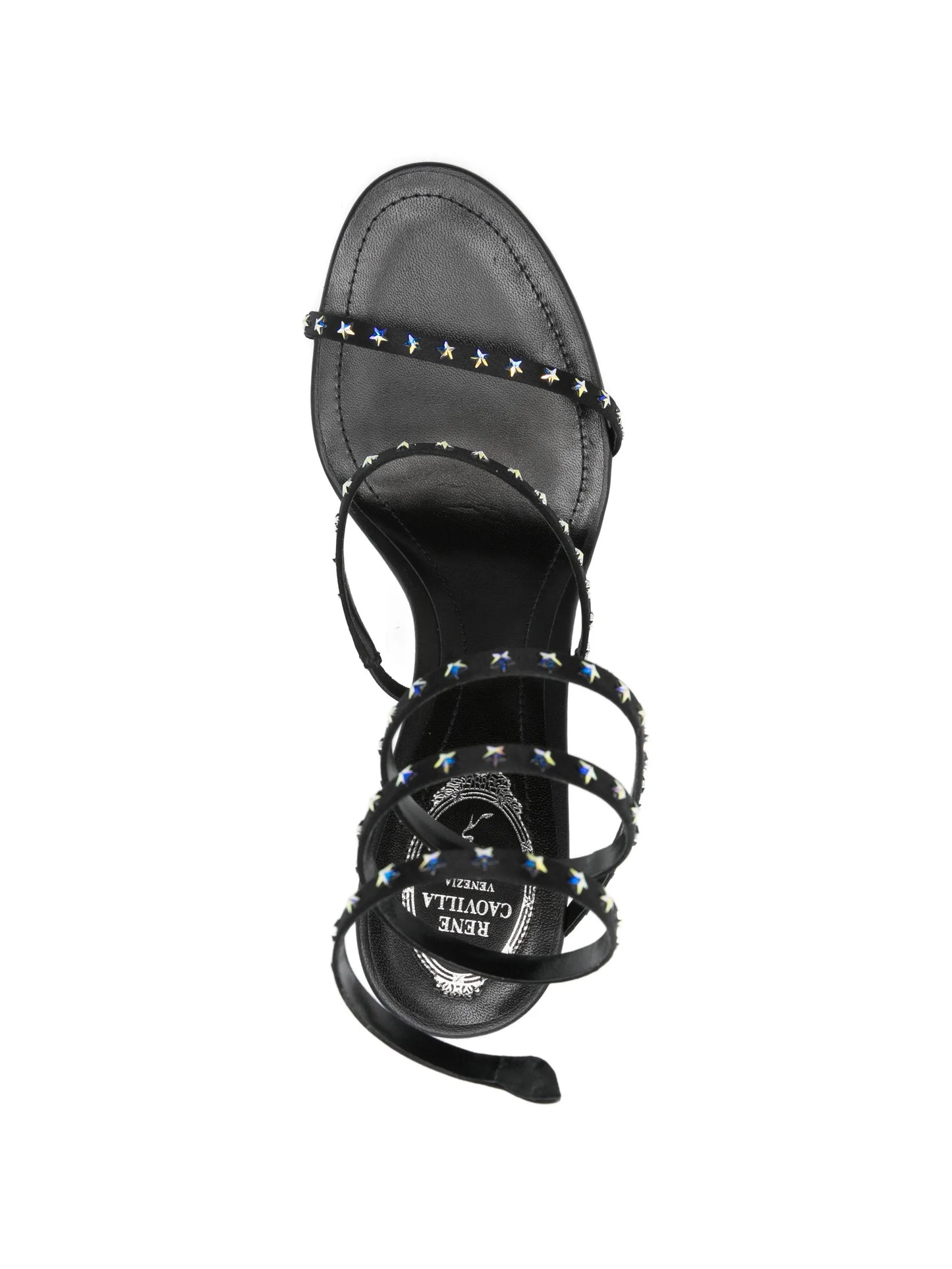 Cleo star-studded ankle-wrap sandals