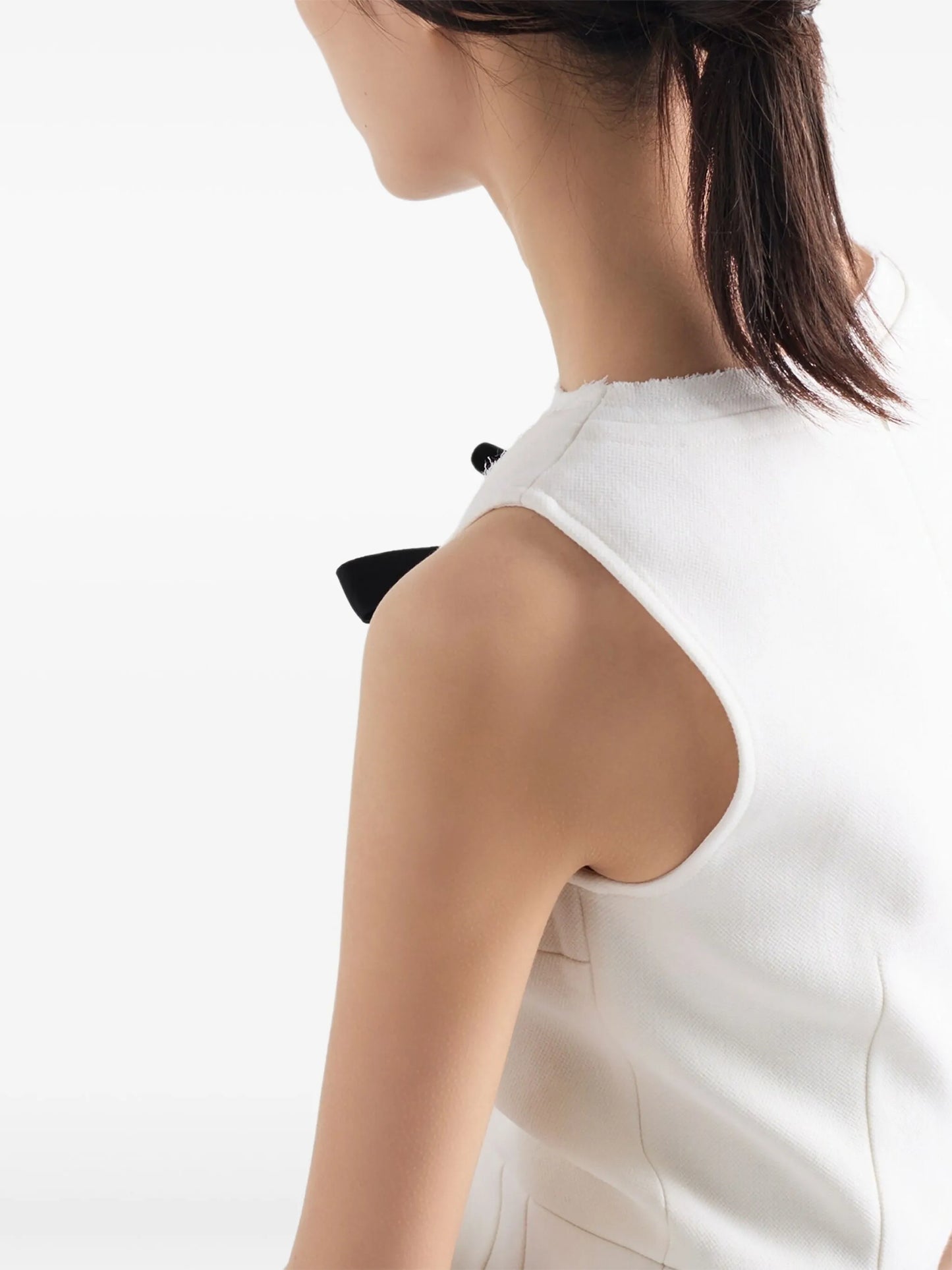 bow-detail sleeveless dress
