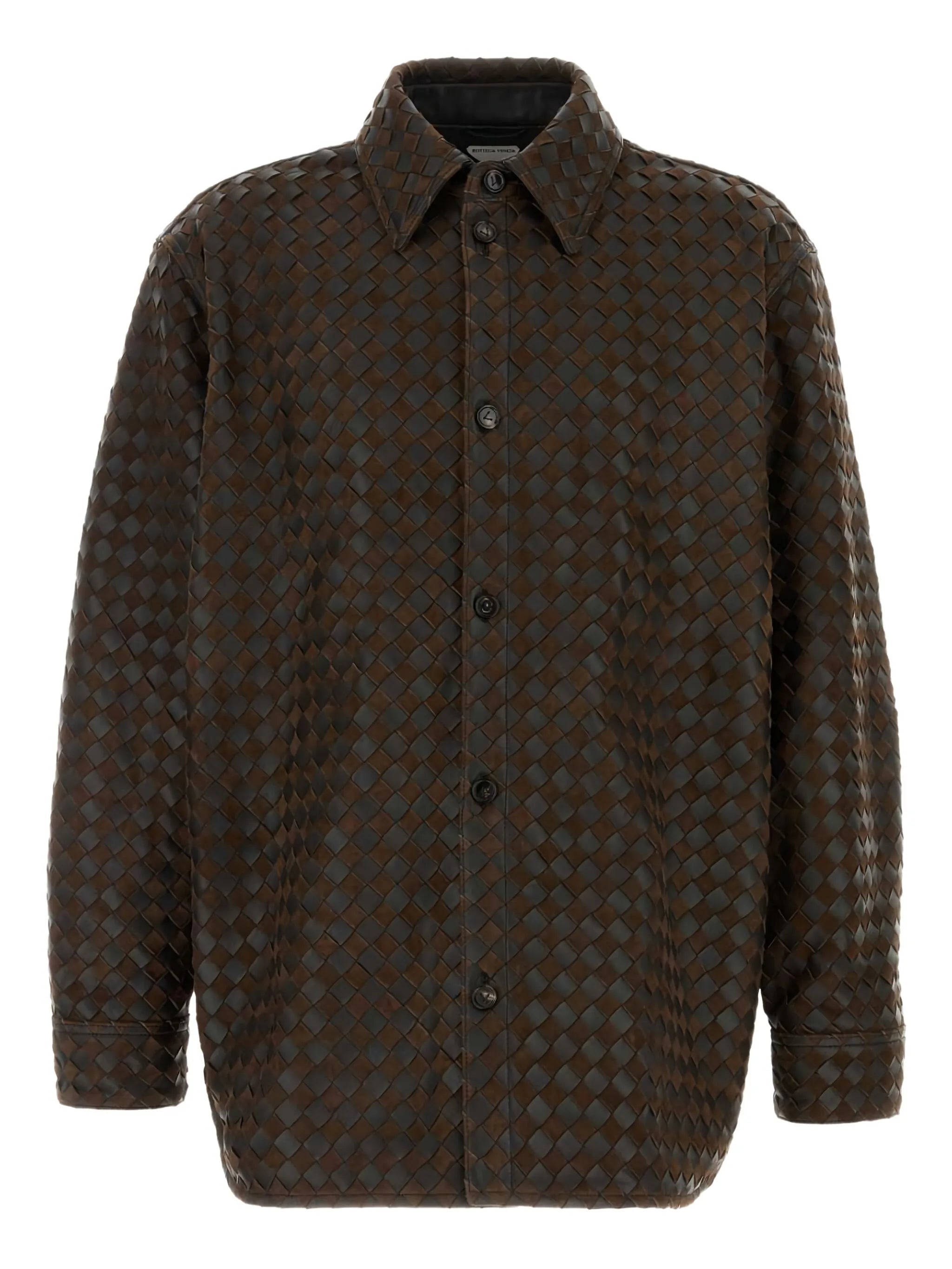 Intrecciato leather shirt