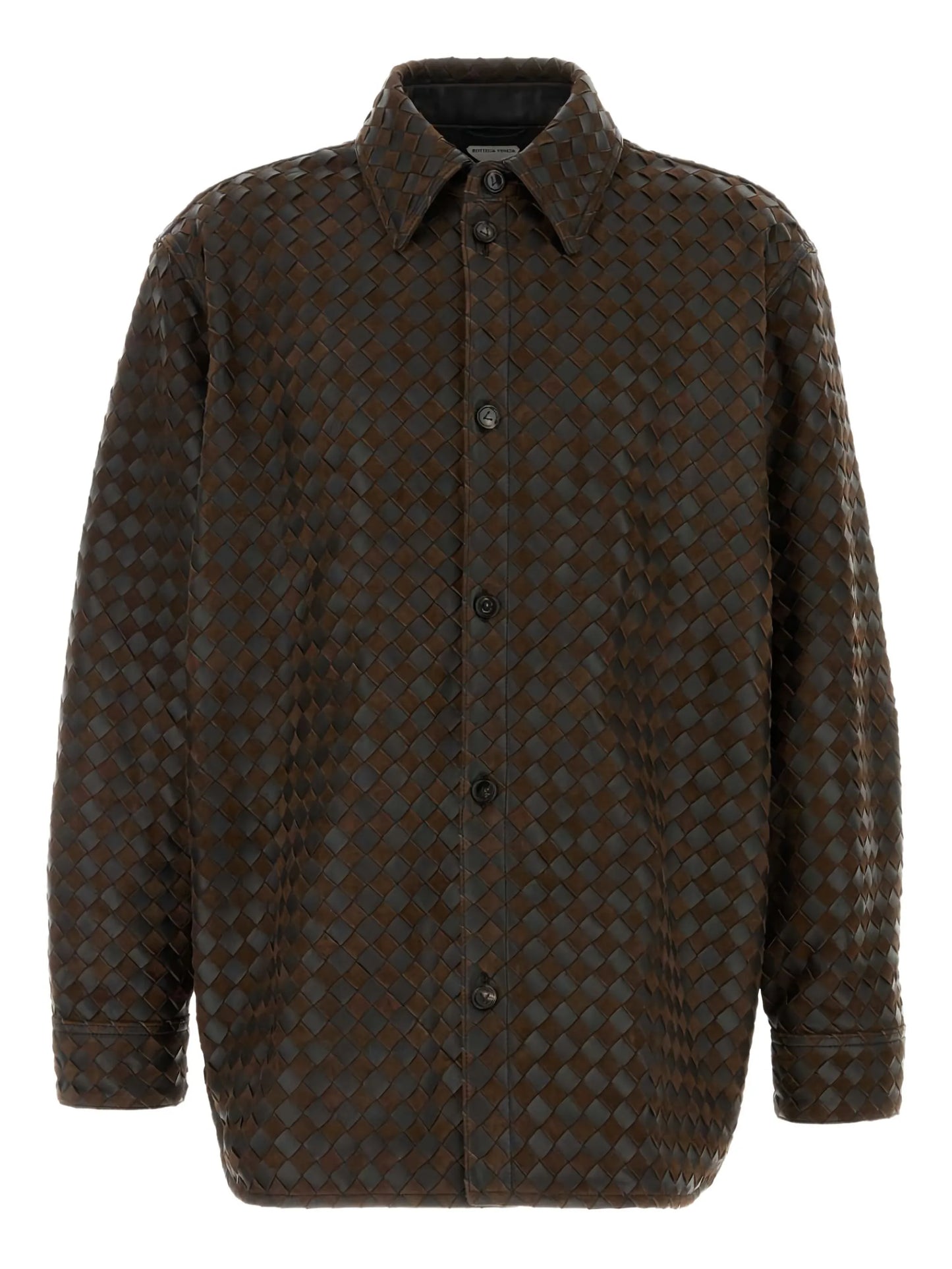 Intrecciato leather shirt
