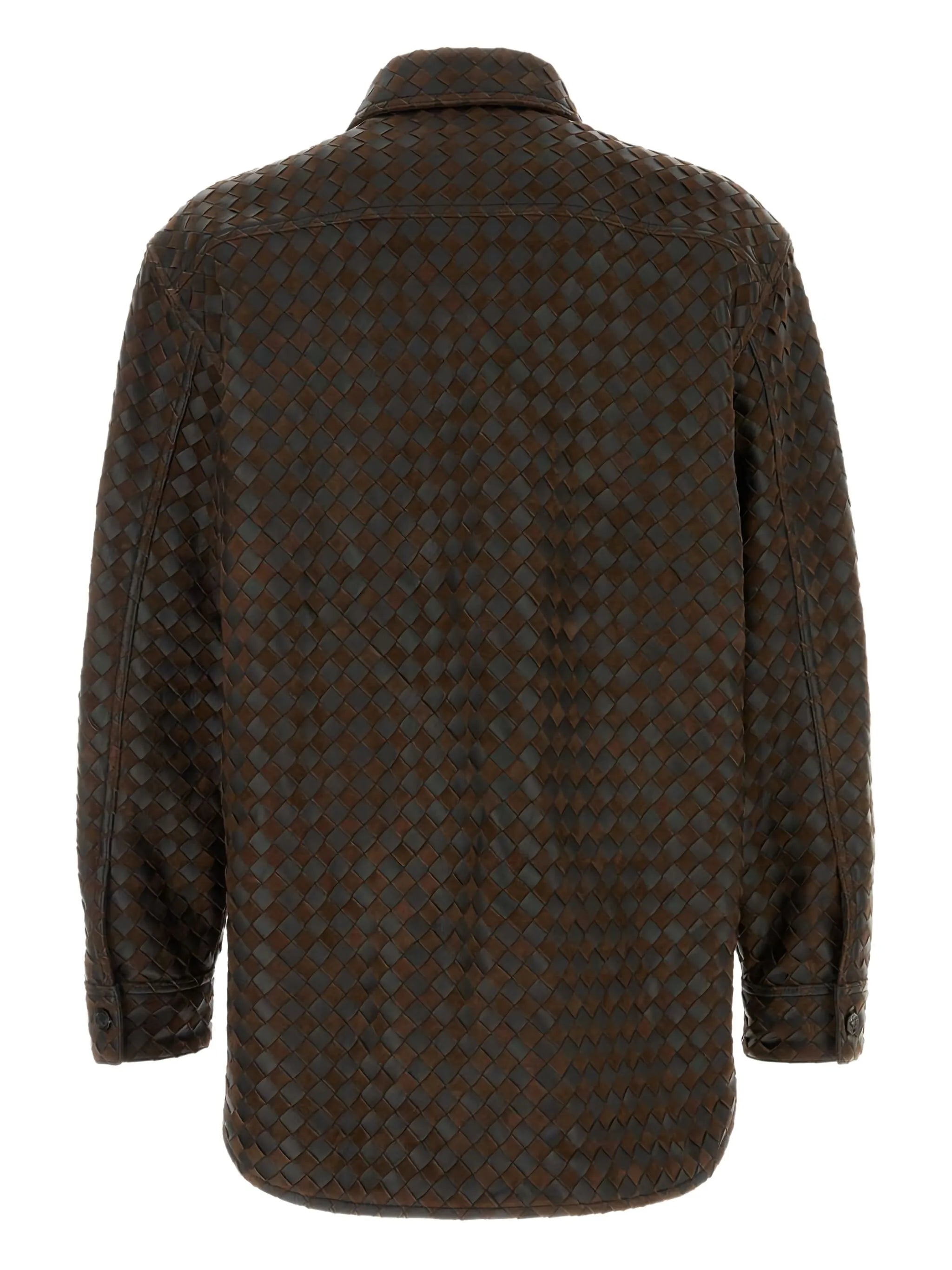 Intrecciato leather shirt