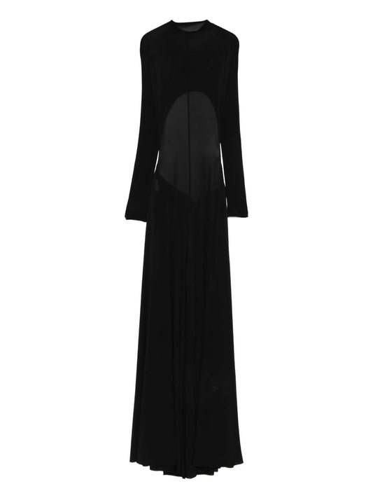 high-neck maxi dress