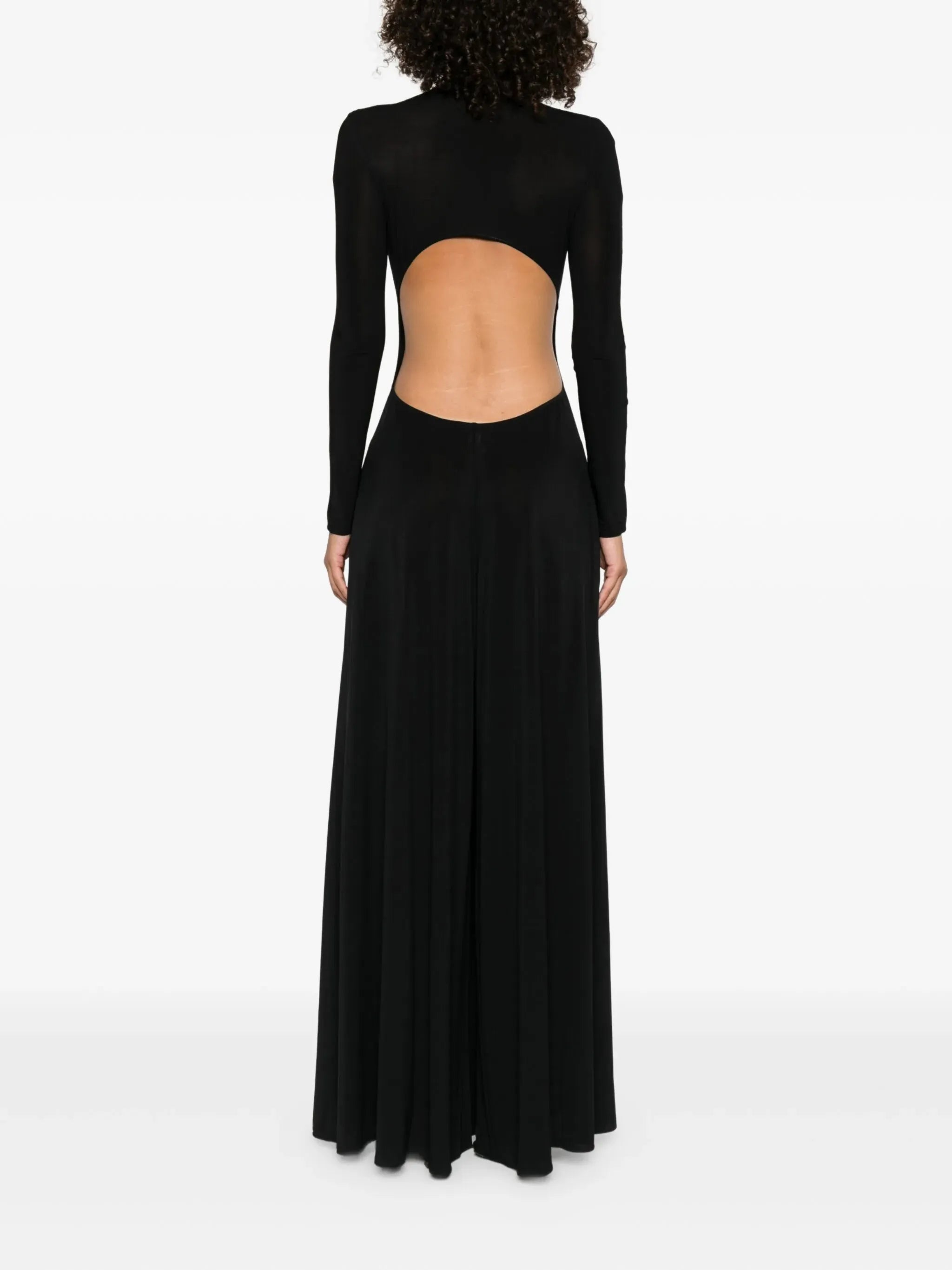 high-neck maxi dress