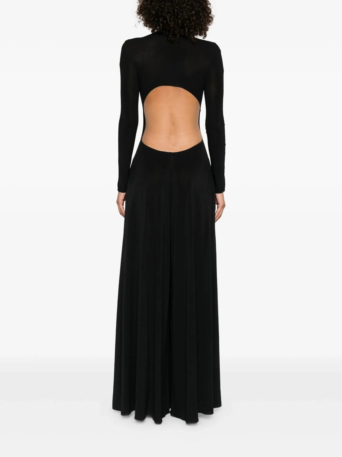 high-neck maxi dress