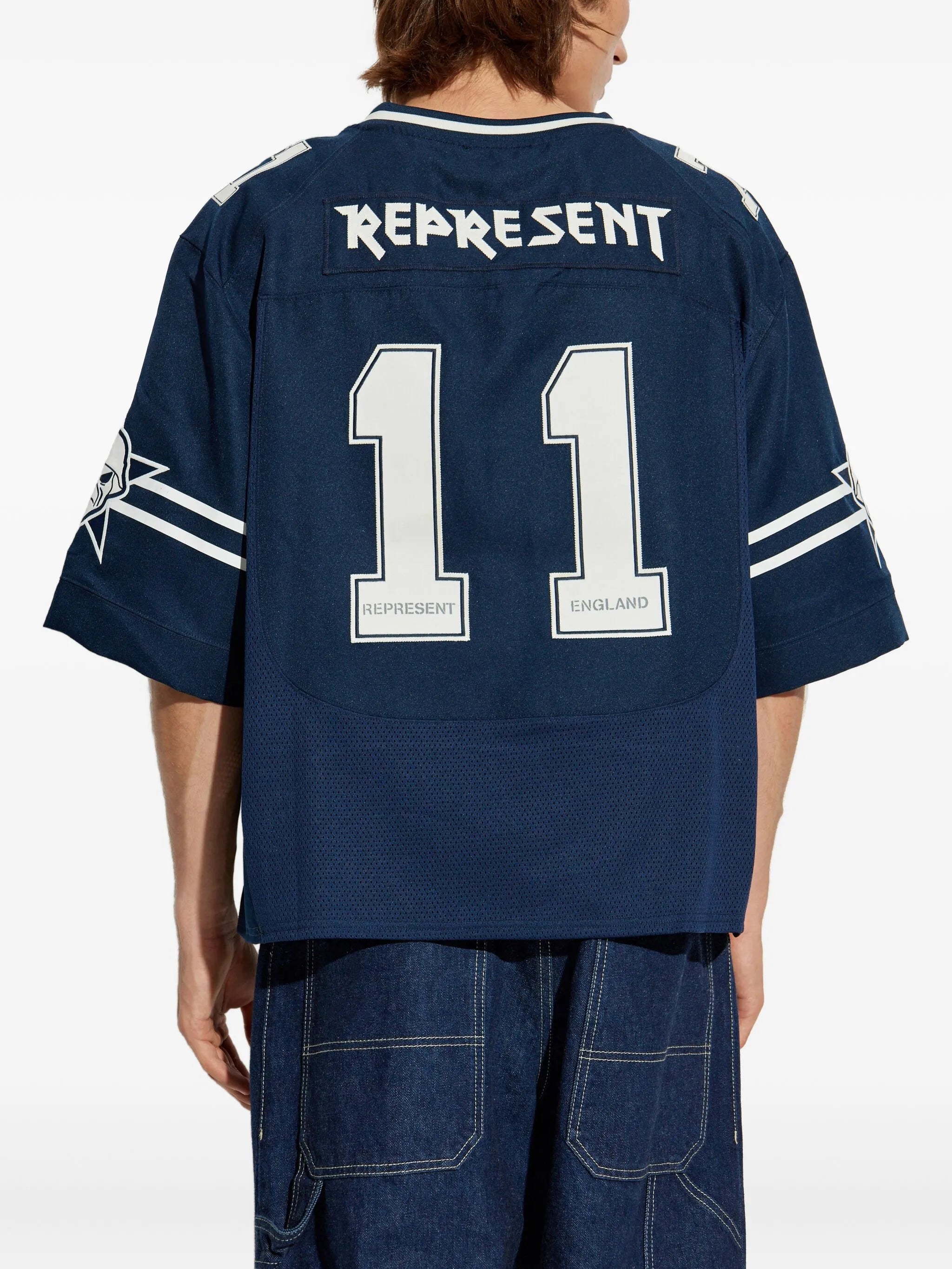x Iron Maiden Anniversary number 75 star-embellished jersey