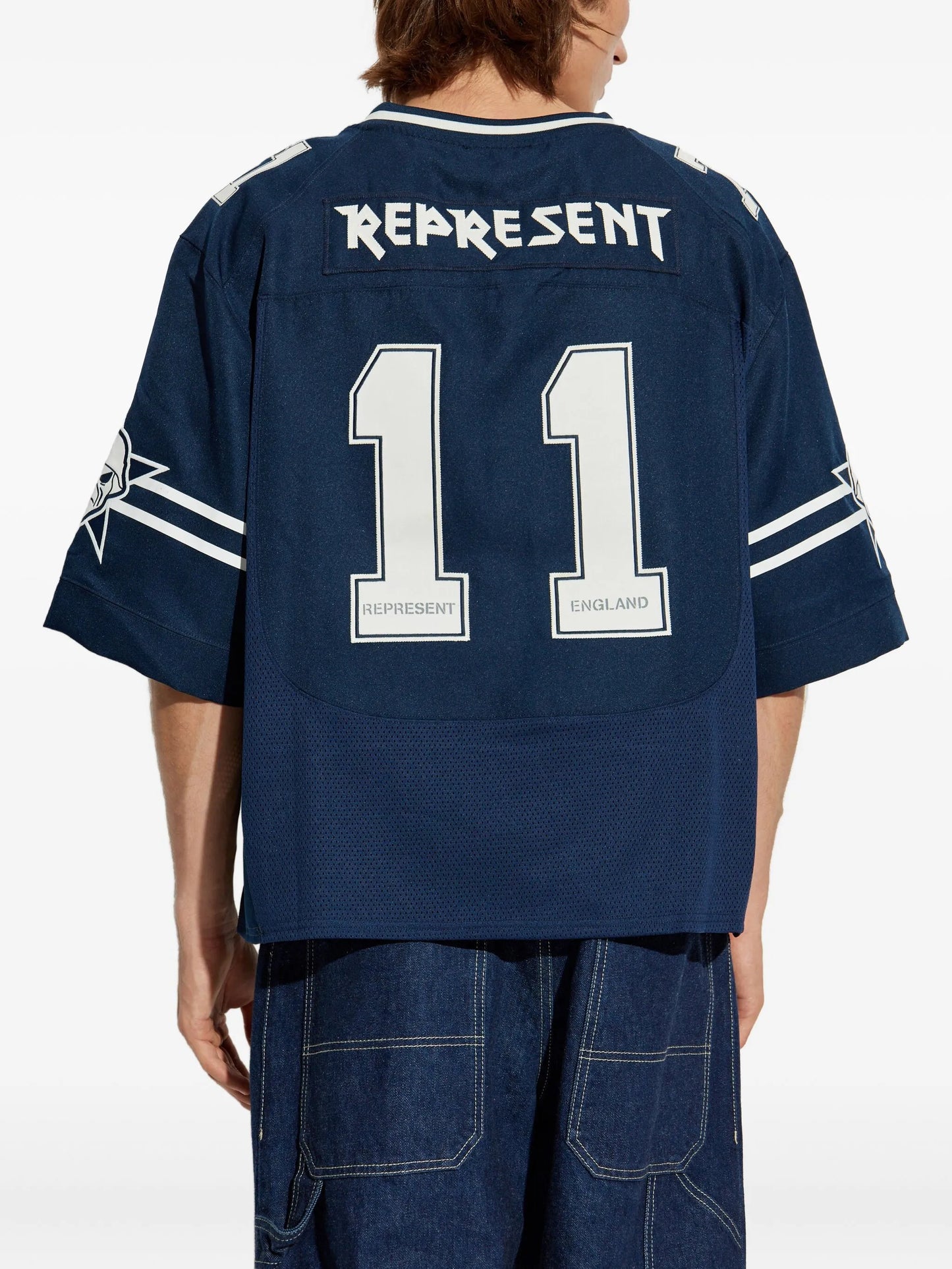 x Iron Maiden Anniversary number 75 star-embellished jersey
