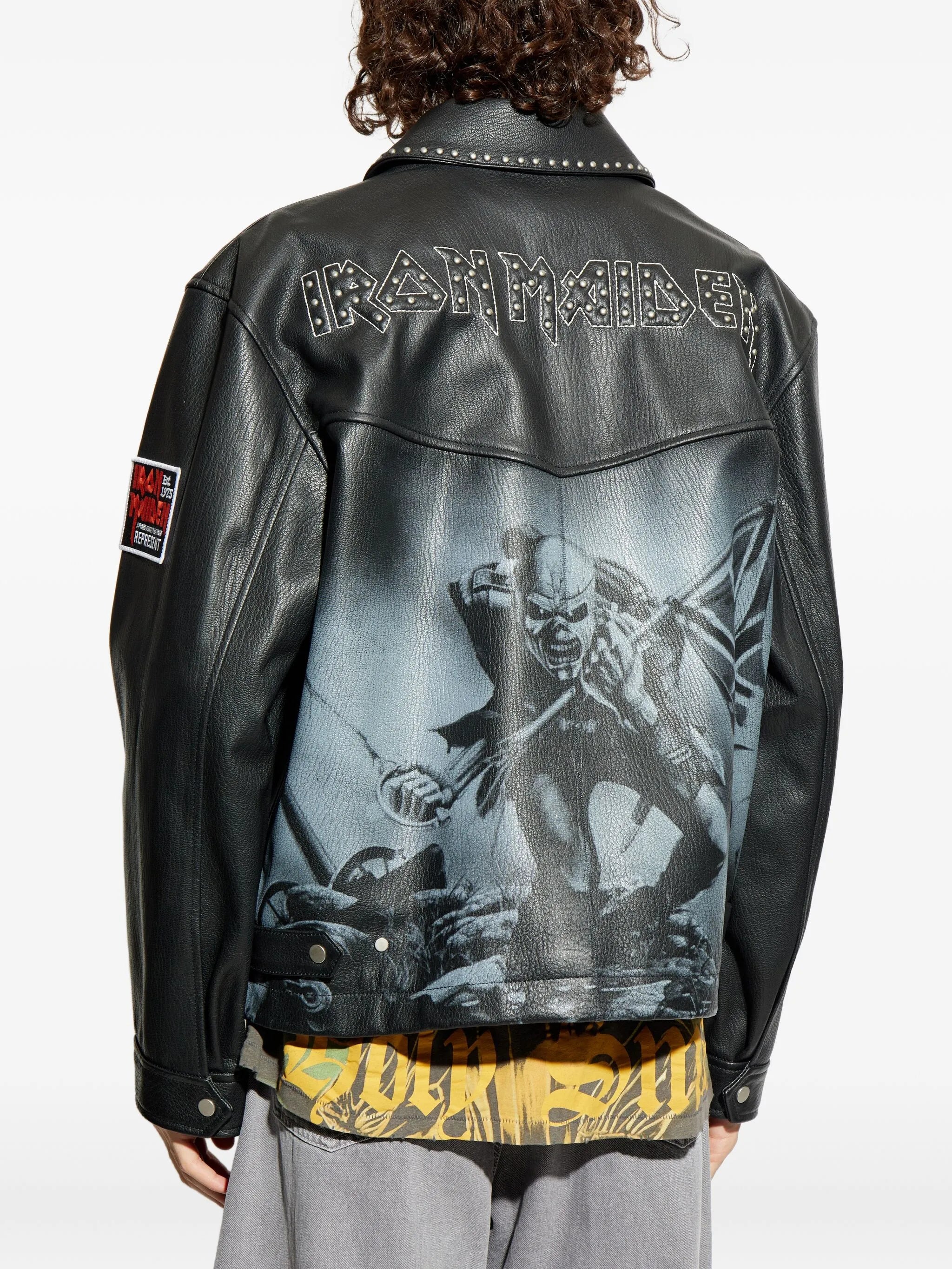 X Iron Maiden Trooper studded leather jacket