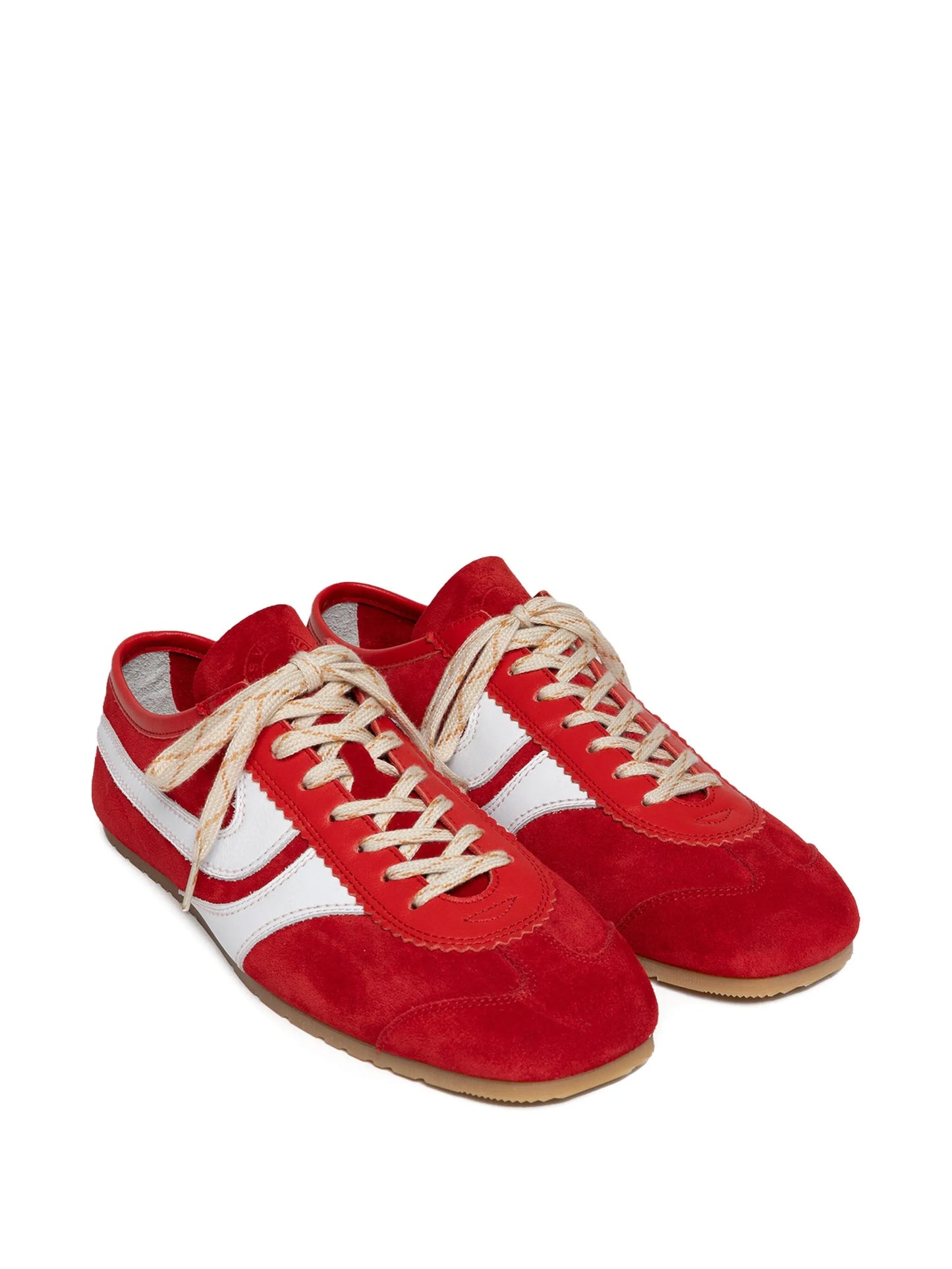 suede leather low-top sneakers