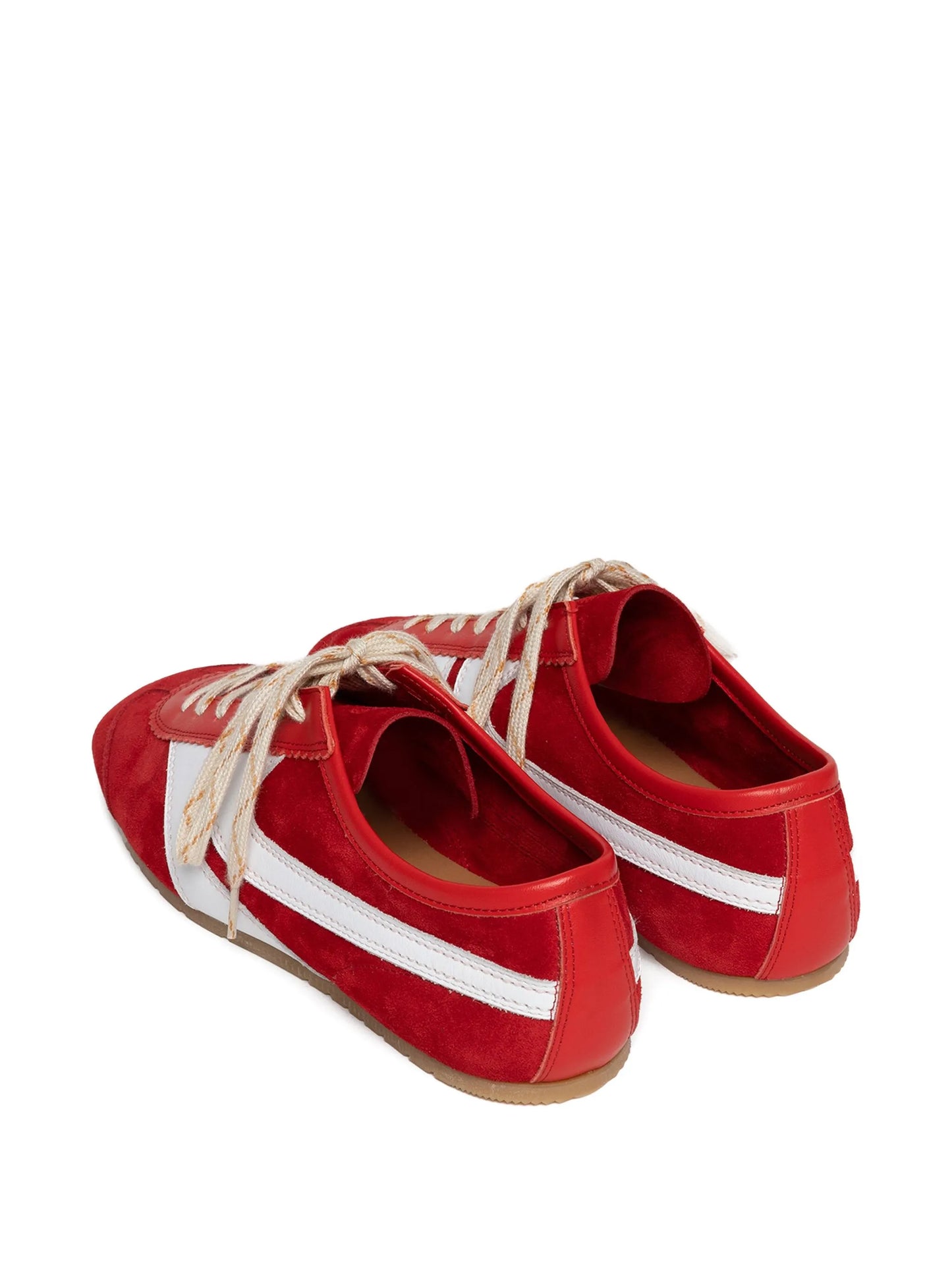 suede leather low-top sneakers