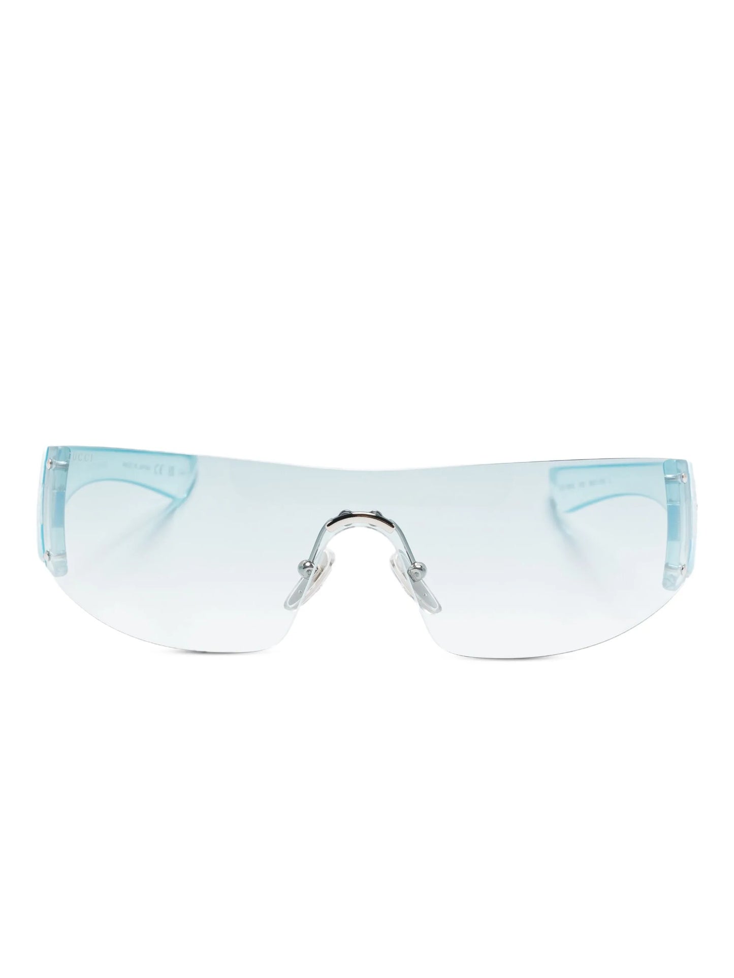 crystal-embellished shield sunglasses