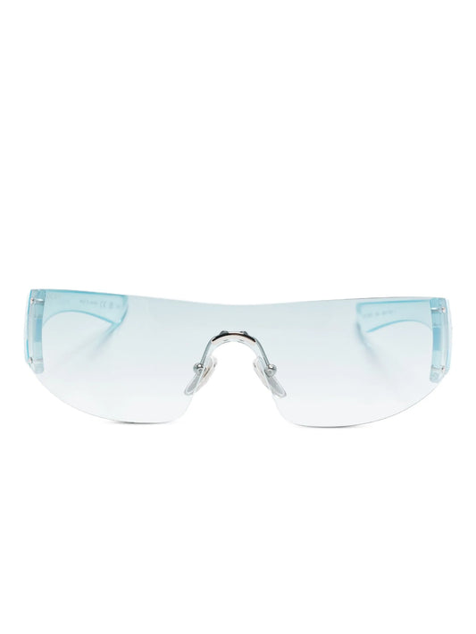 crystal-embellished shield sunglasses