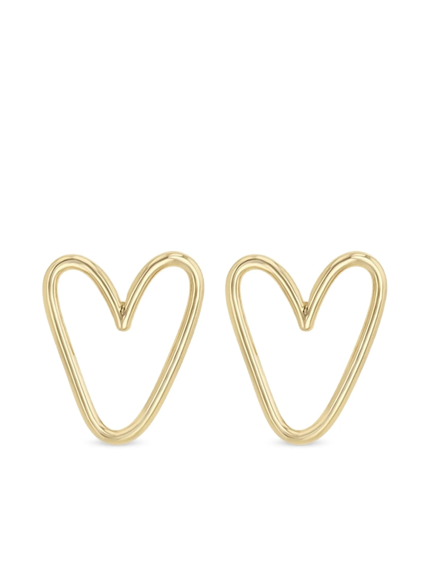 14K yellow gold Open Heart earrings