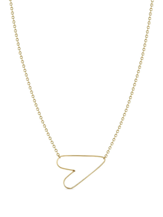 14CT yellow gold Anchored Heart necklace