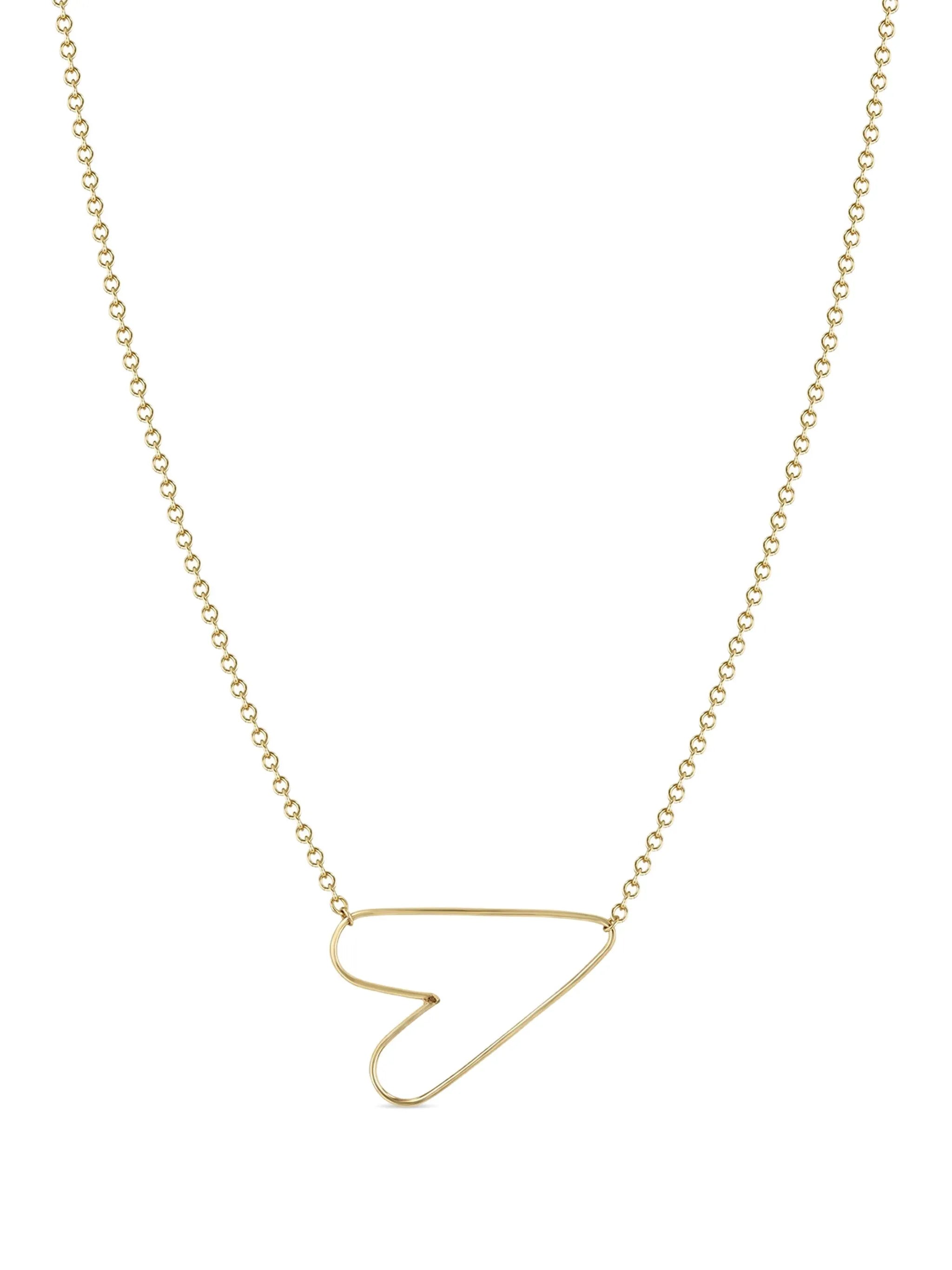 14CT yellow gold Anchored Heart necklace