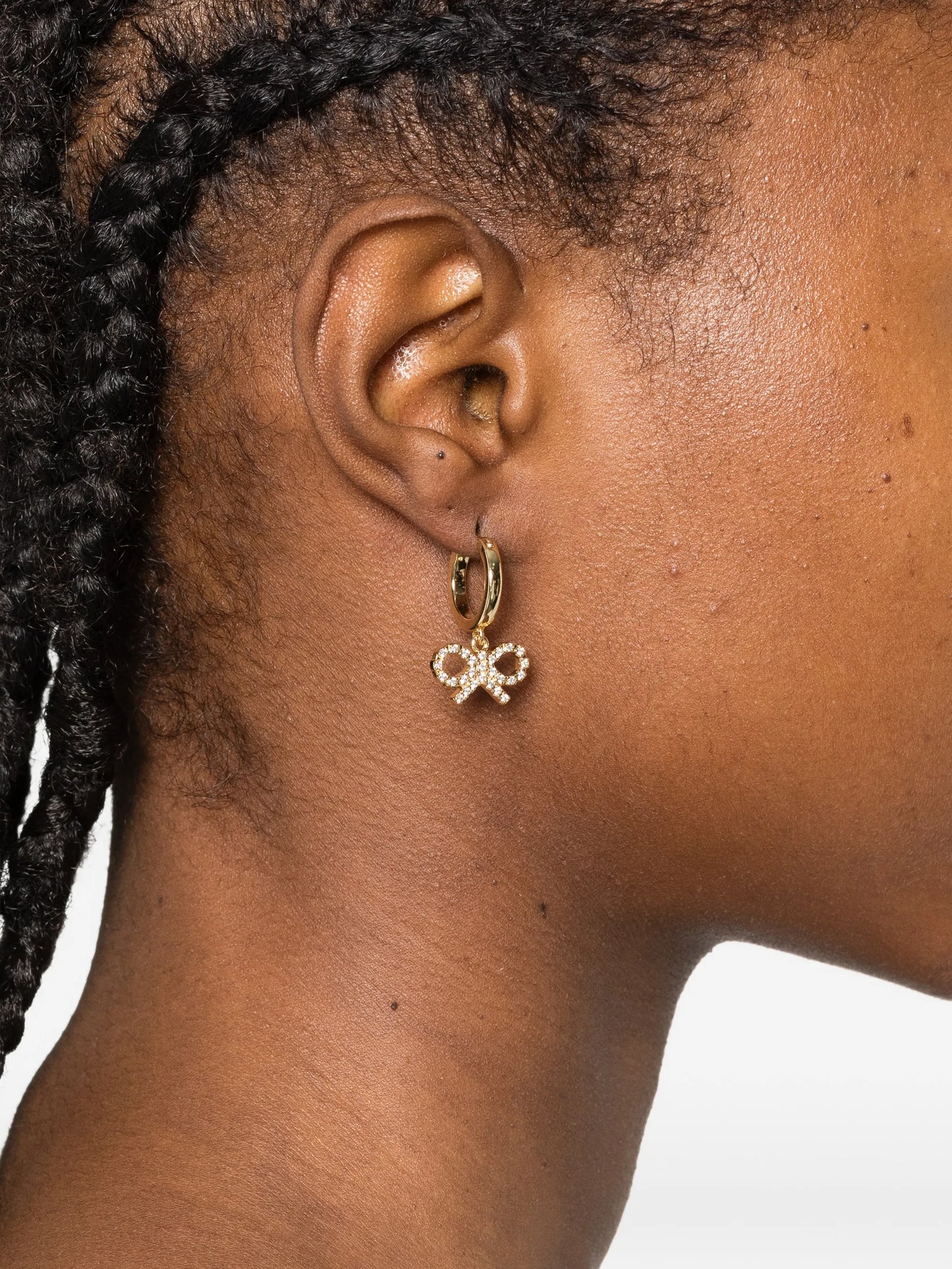 bow hoop earrings