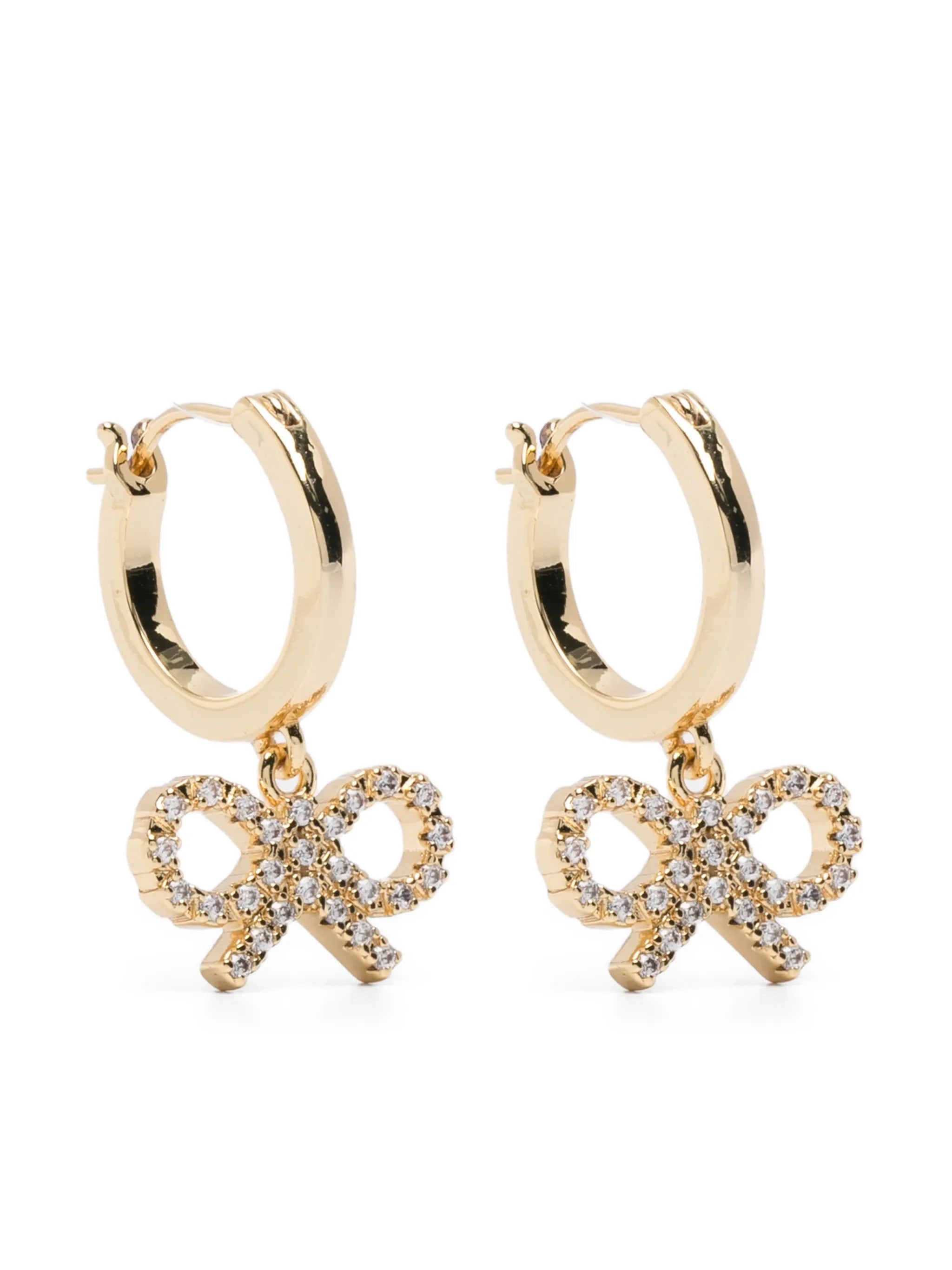 bow hoop earrings