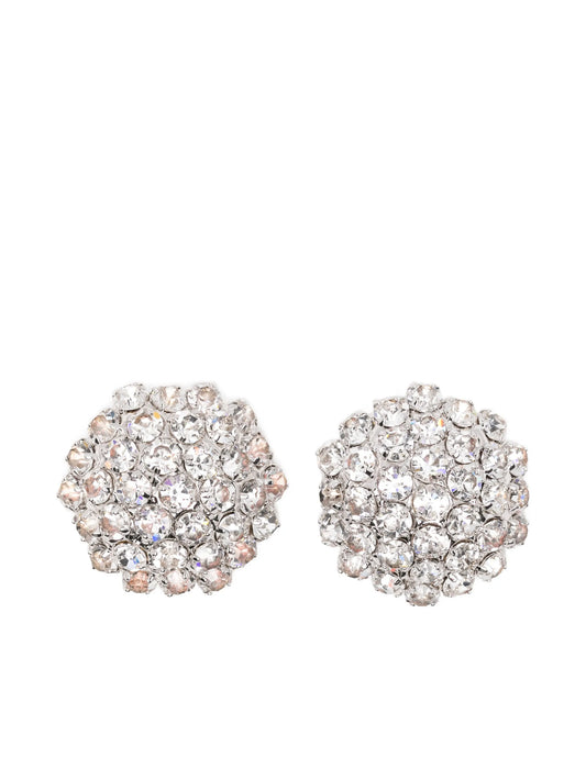 crystal flower earrings