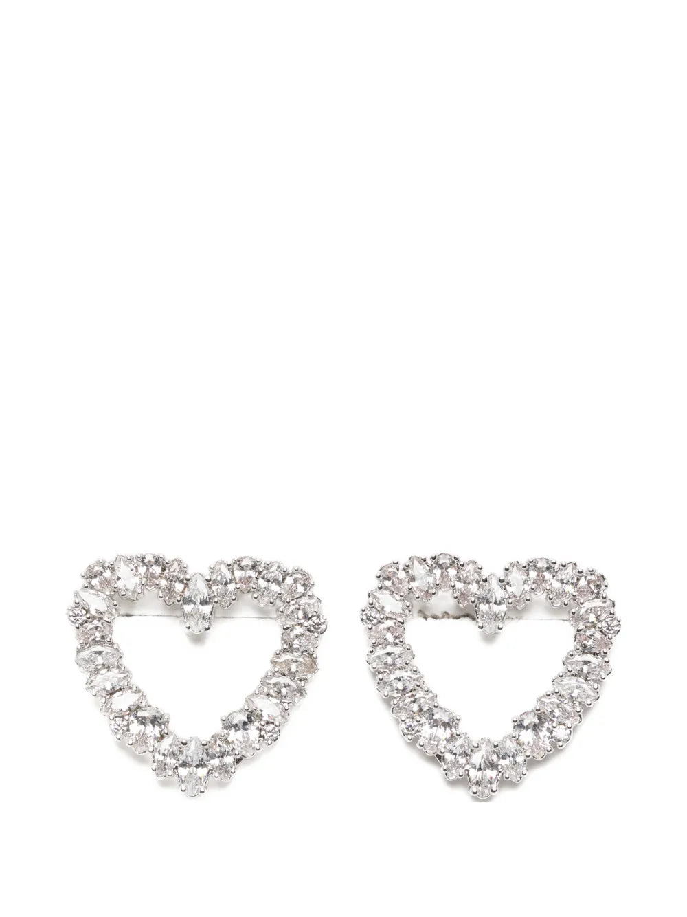 crystal heart earrings