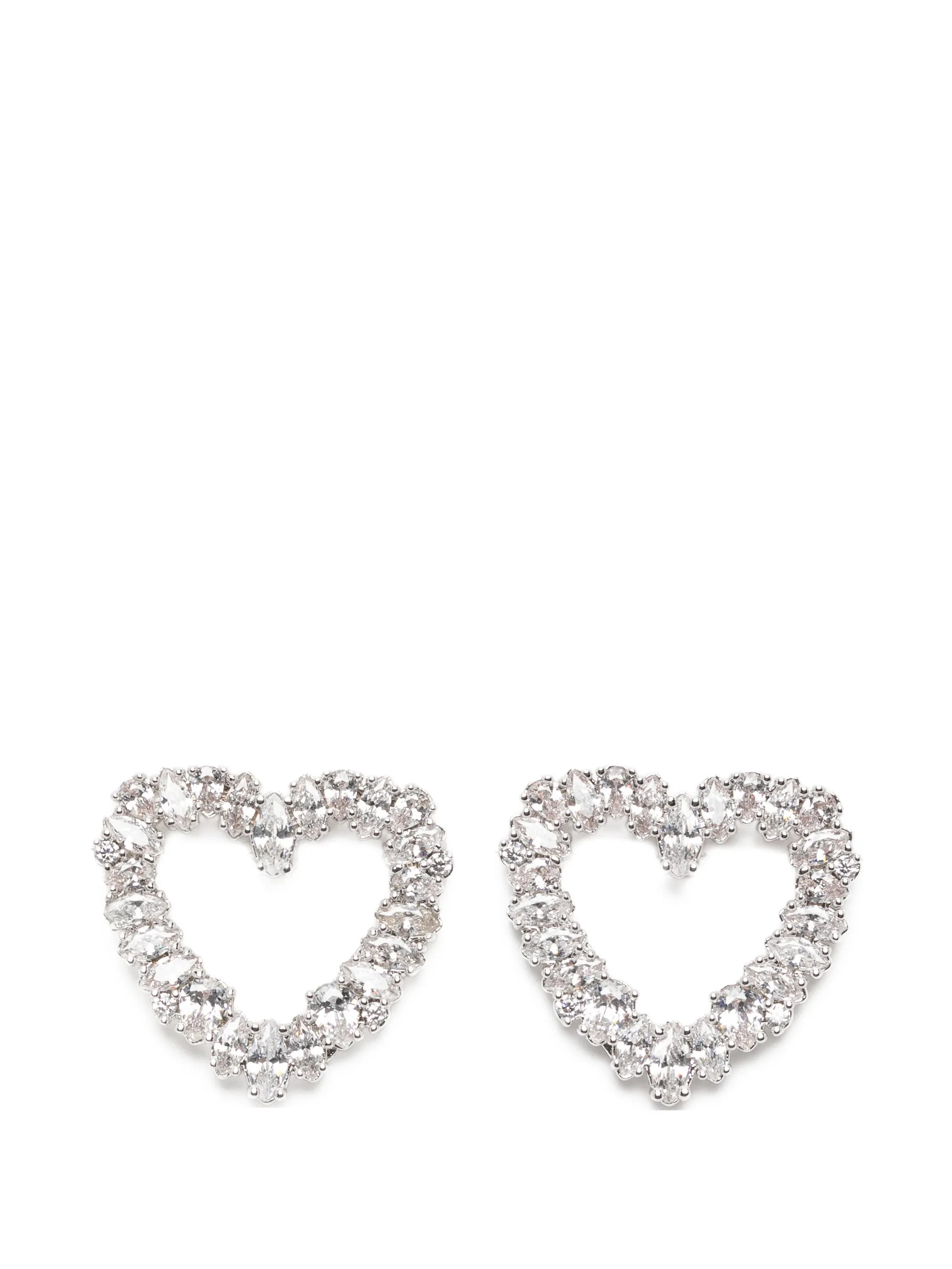 crystal heart earrings