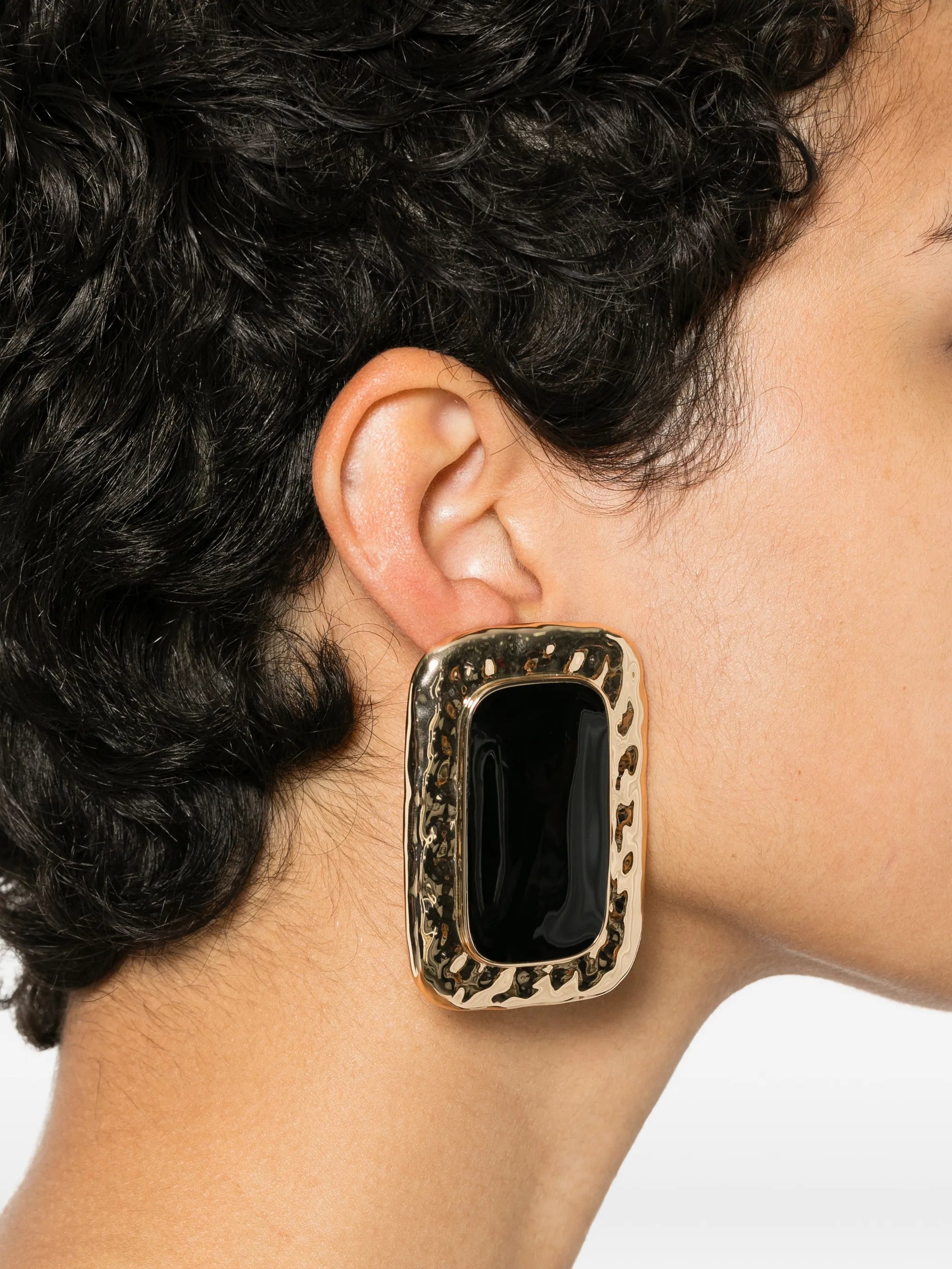 large mottled earrings