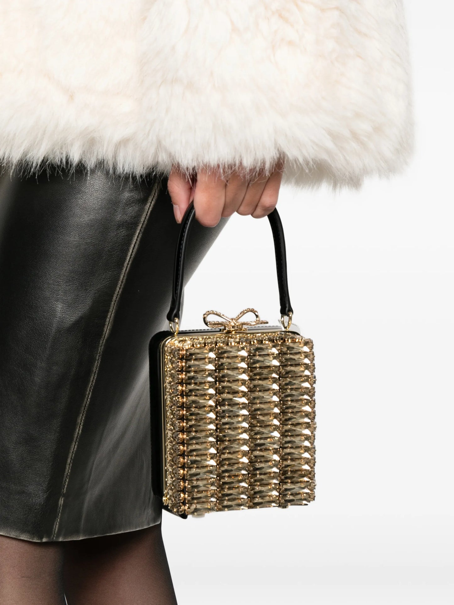 crystal-embellished top-handle mini bag