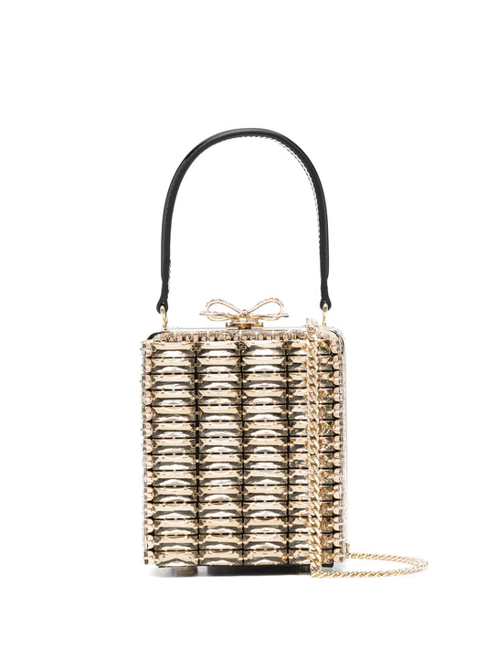 crystal-embellished top-handle mini bag