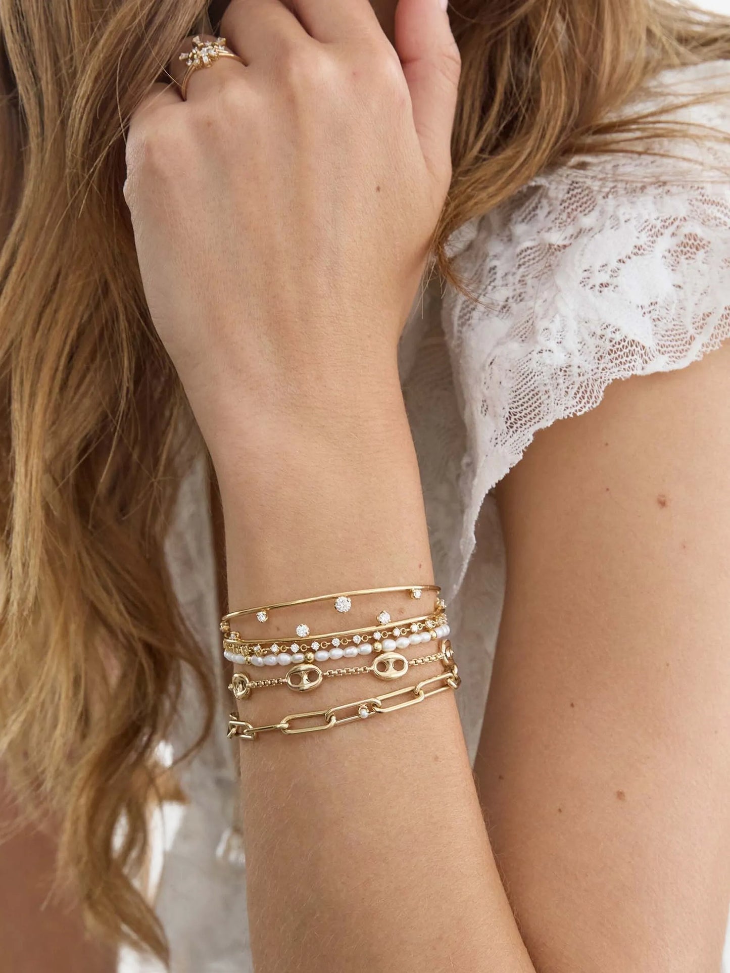 14K yellow gold charm bracelet