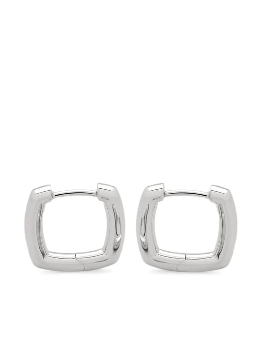 square-shape hoop earrings