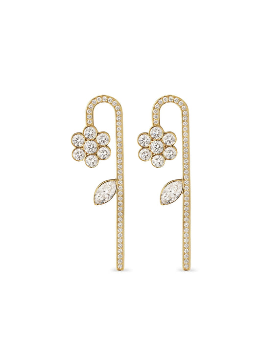 18CT yellow gold Tournesol diamond earring