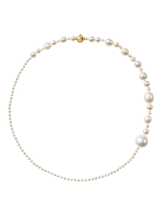 14CT yellow gold Amis Peggy freshwater pearls necklace