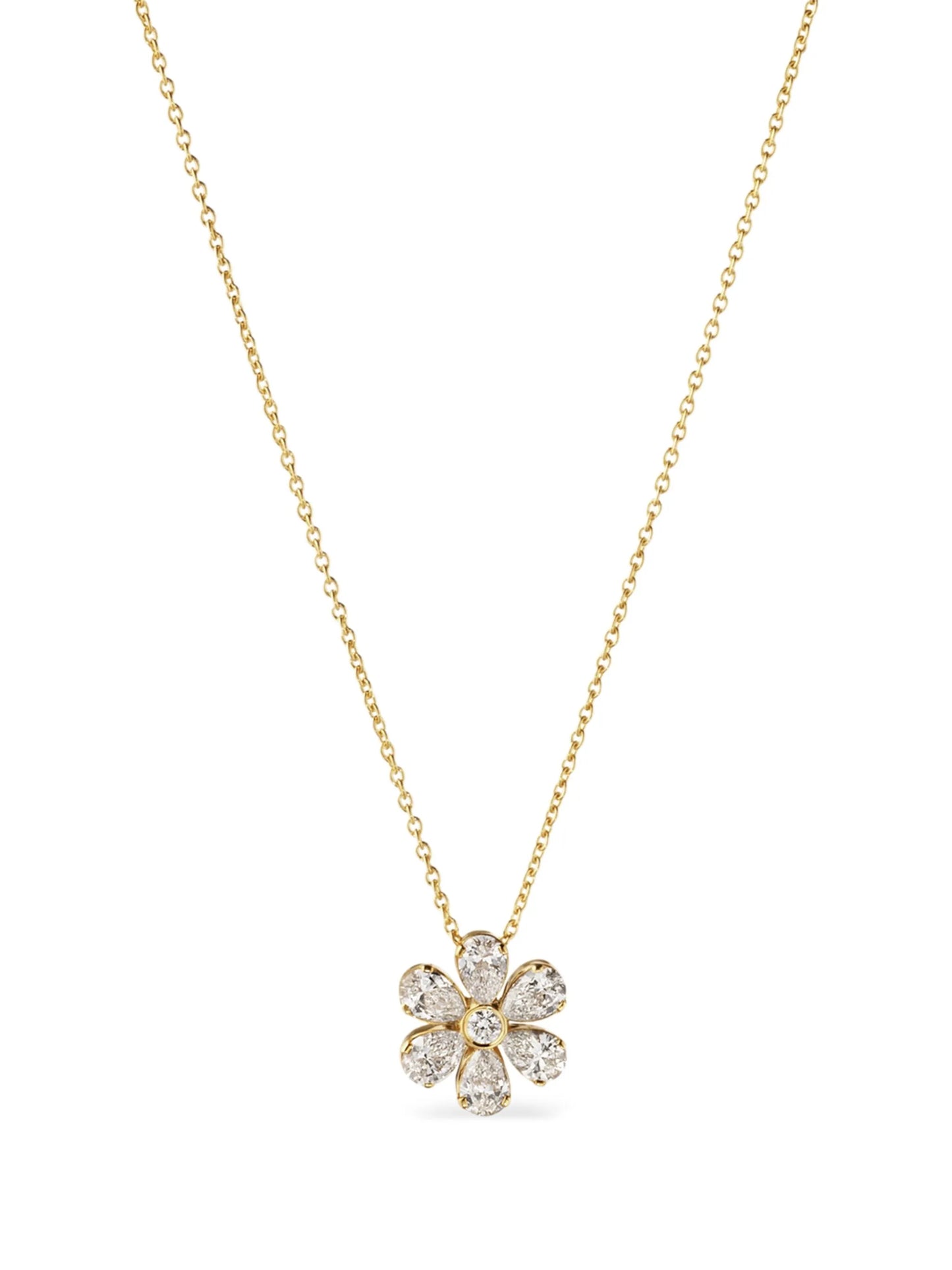 18K yellow gold Cosmos diamond necklace