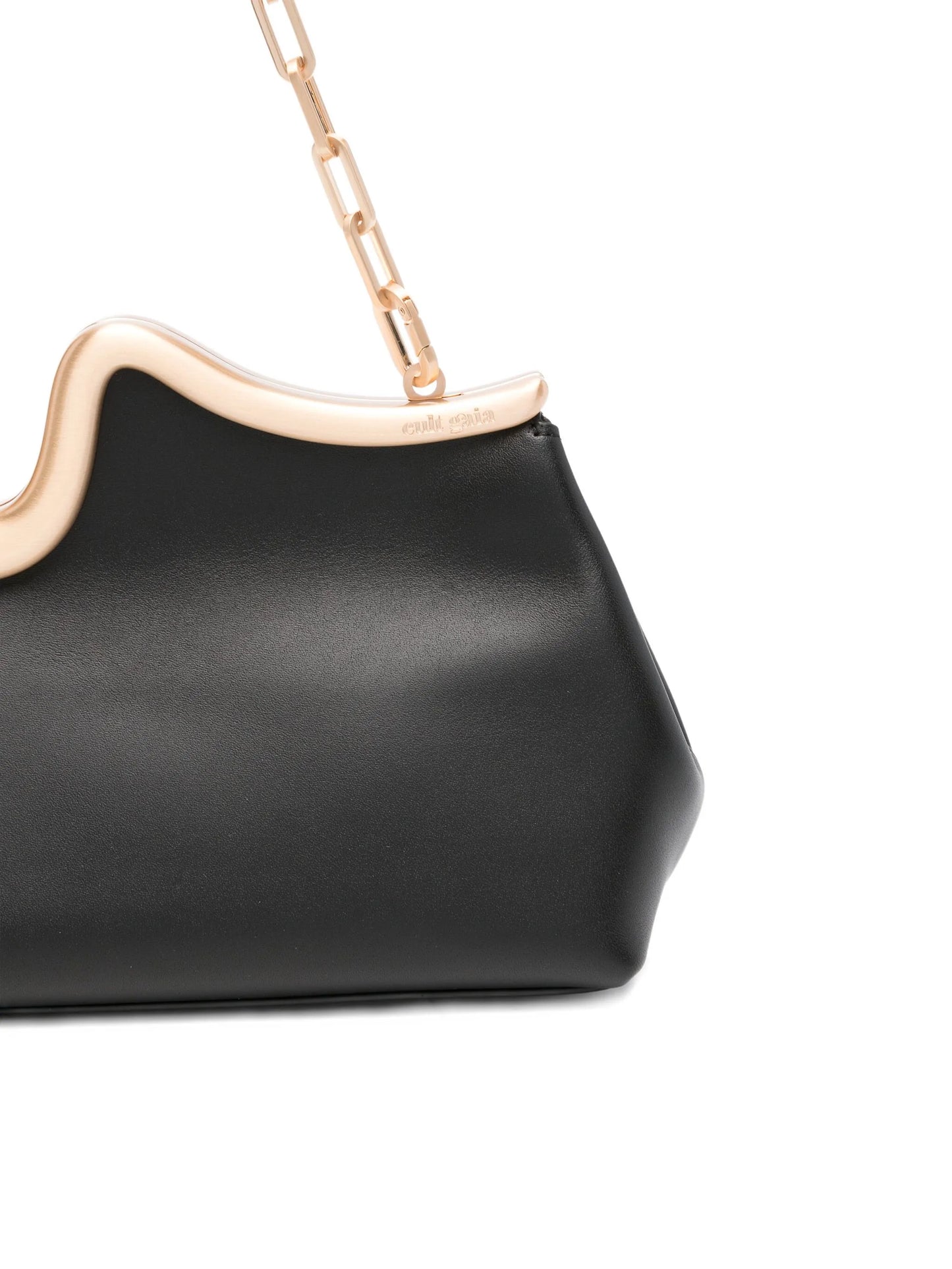 Valma curved-frame chain-strap clutch