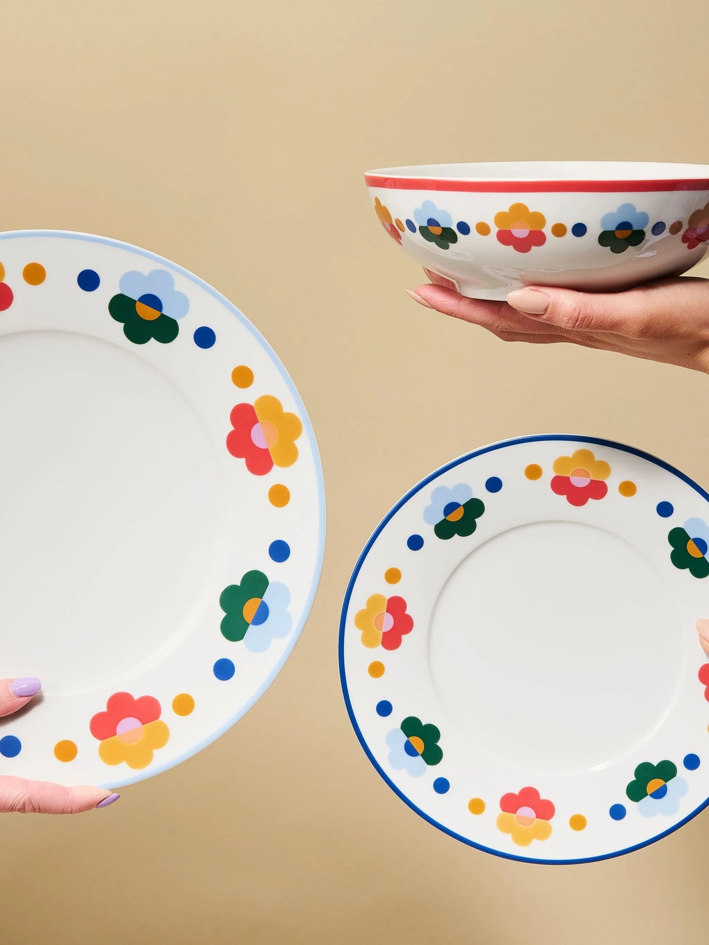 floral-pattern cereal bowls 8set of four)