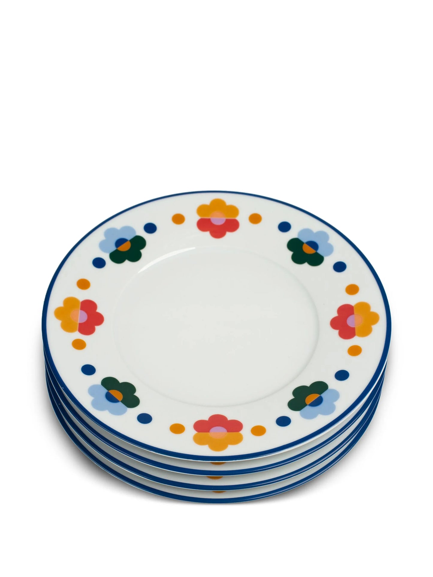 floral salad plates (set of four)