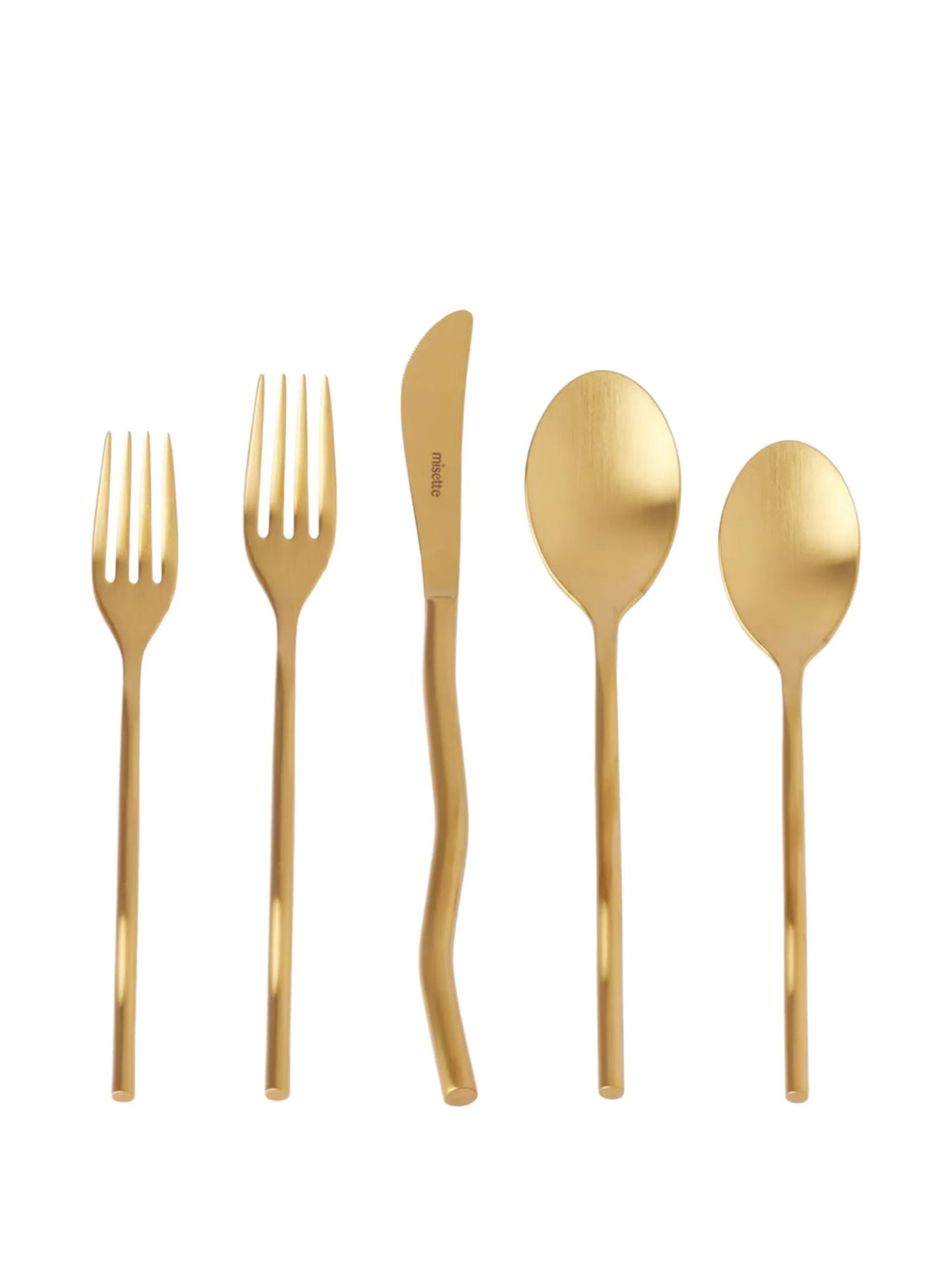 Squiggle matte cutlery (set of five)