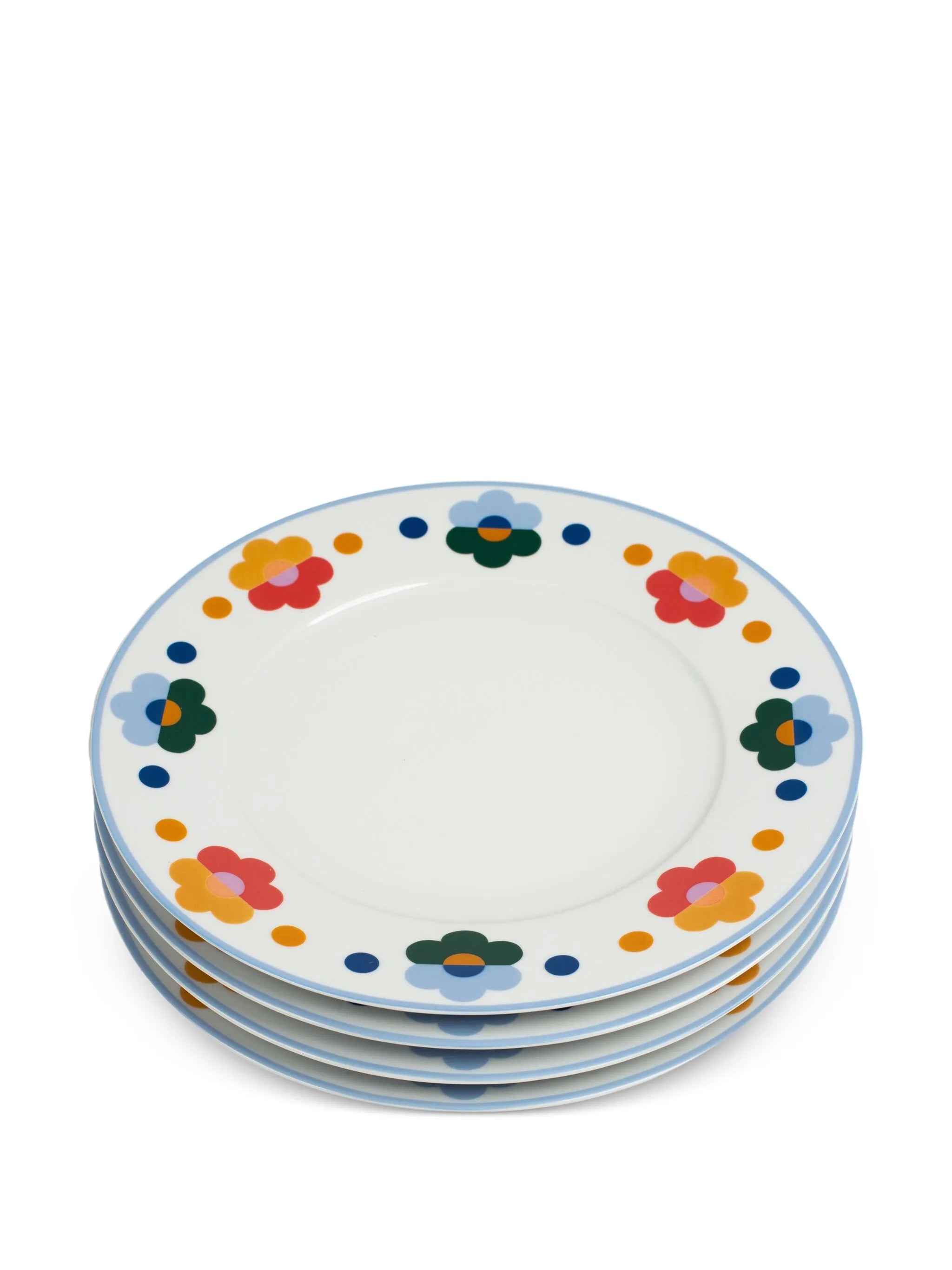 floral dinner plates (set of four)