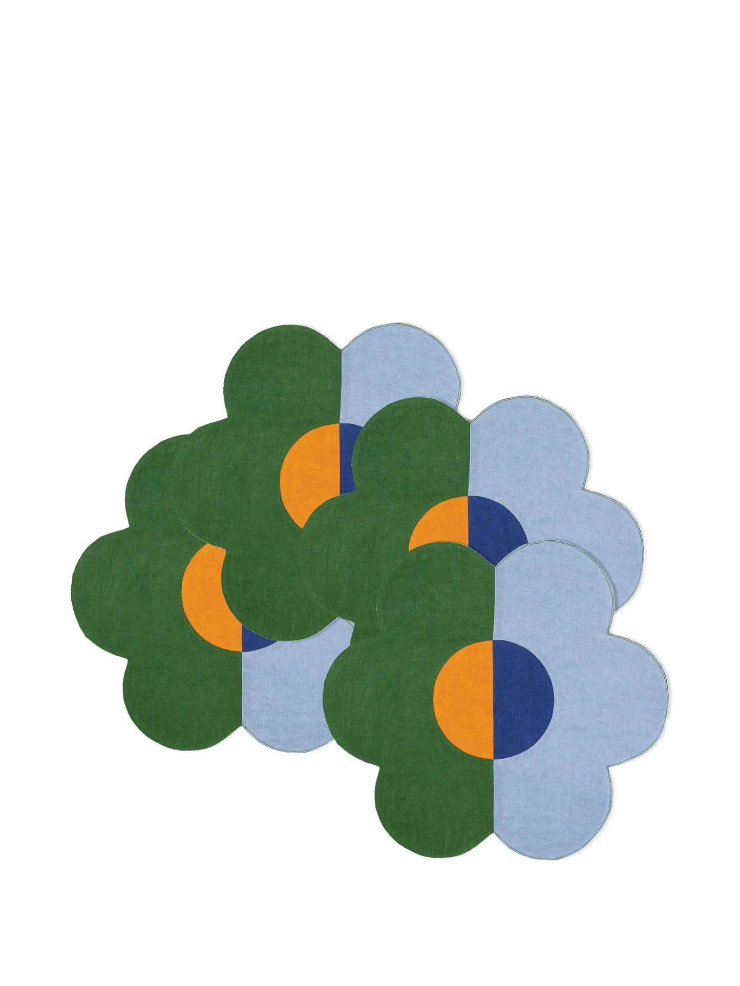 floral linen patchwork placemats (set of four)