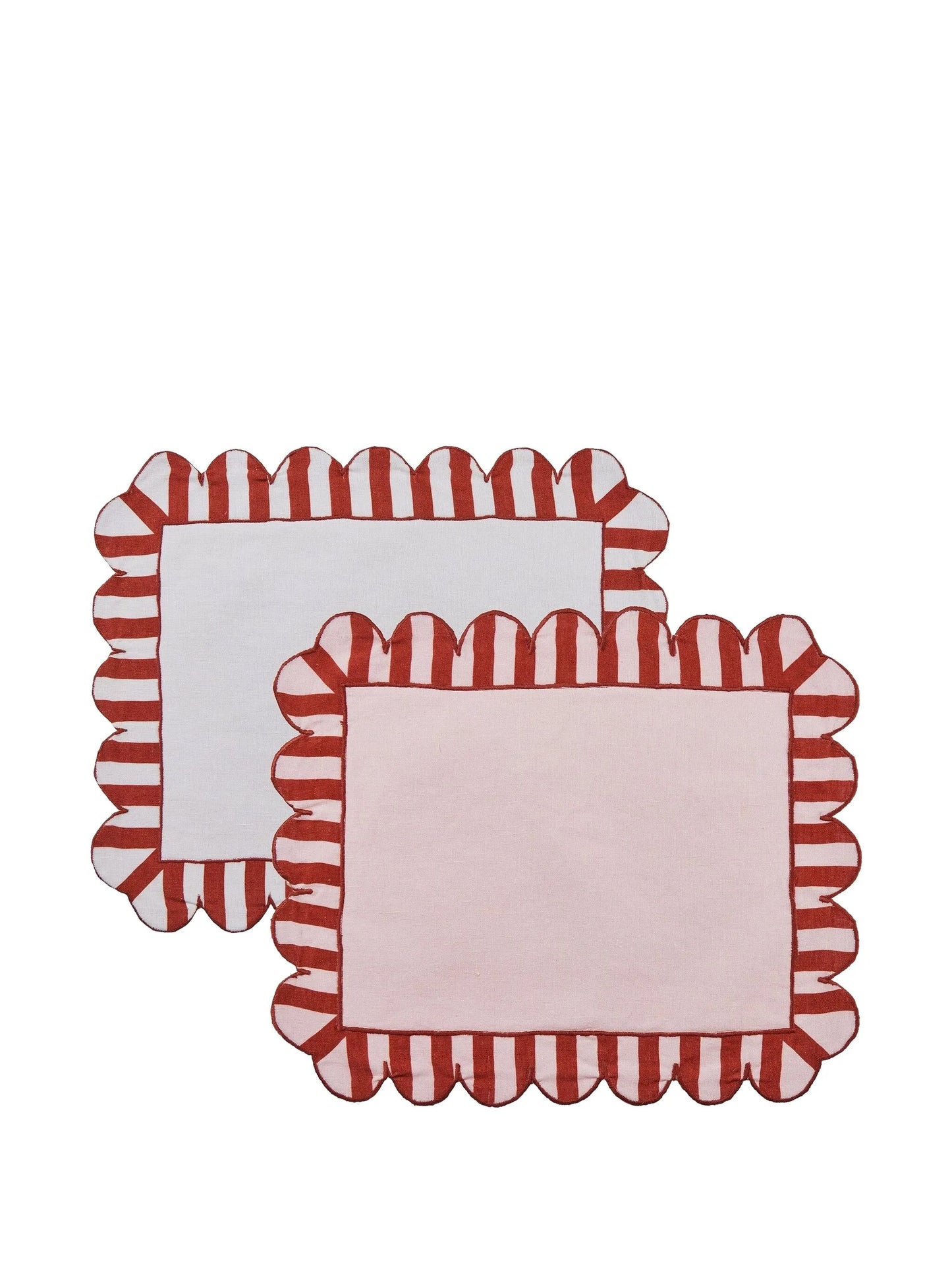 scalloped stripe placemat
