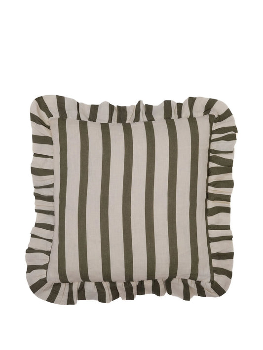 stripe ruffle cushion cover