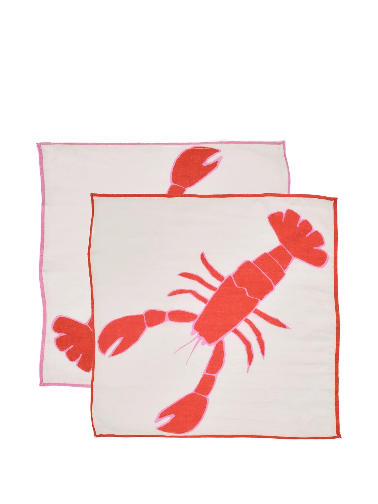 Lobster linen napkins (set of two)