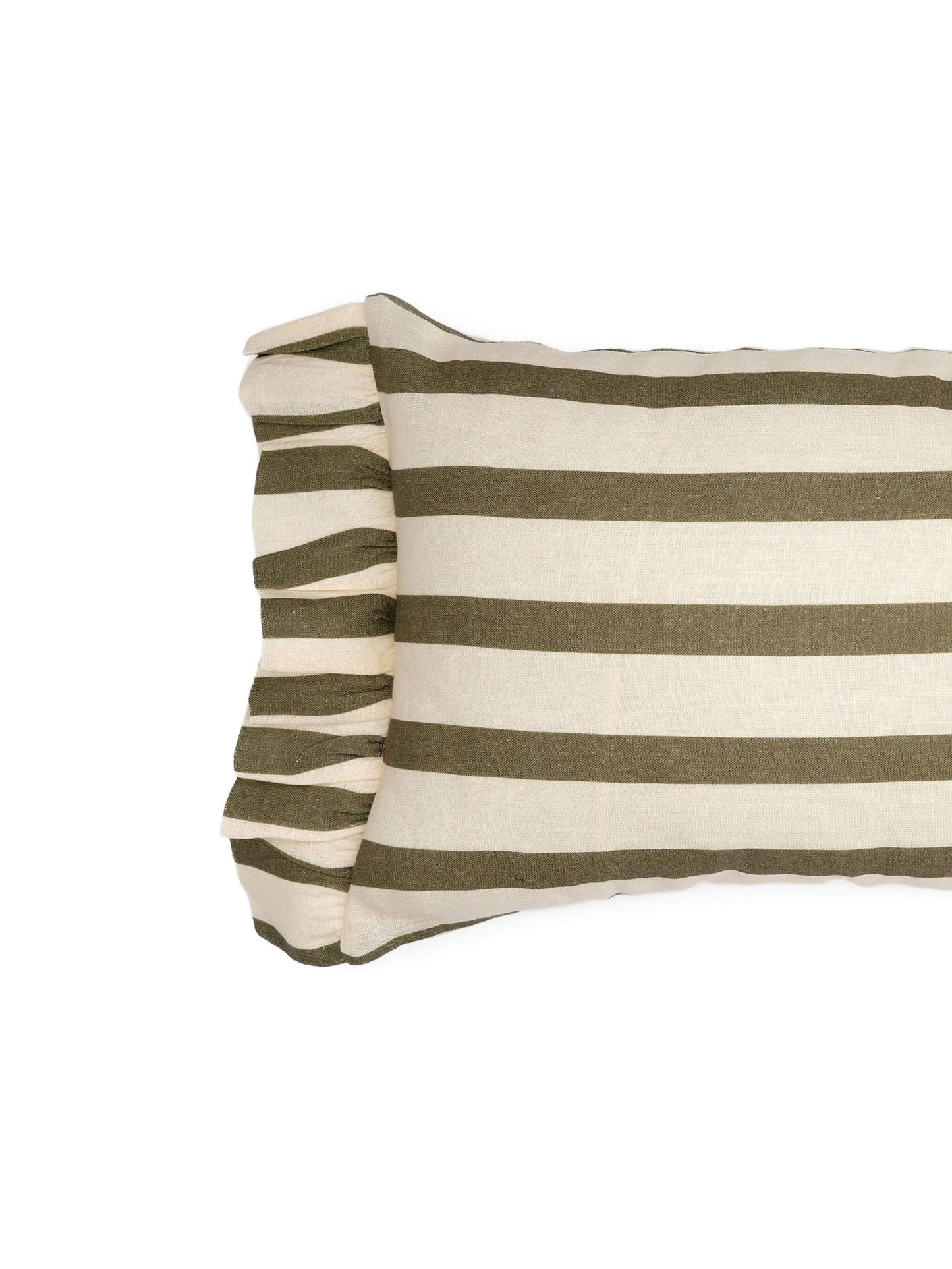 stripe ruffle cushion cover