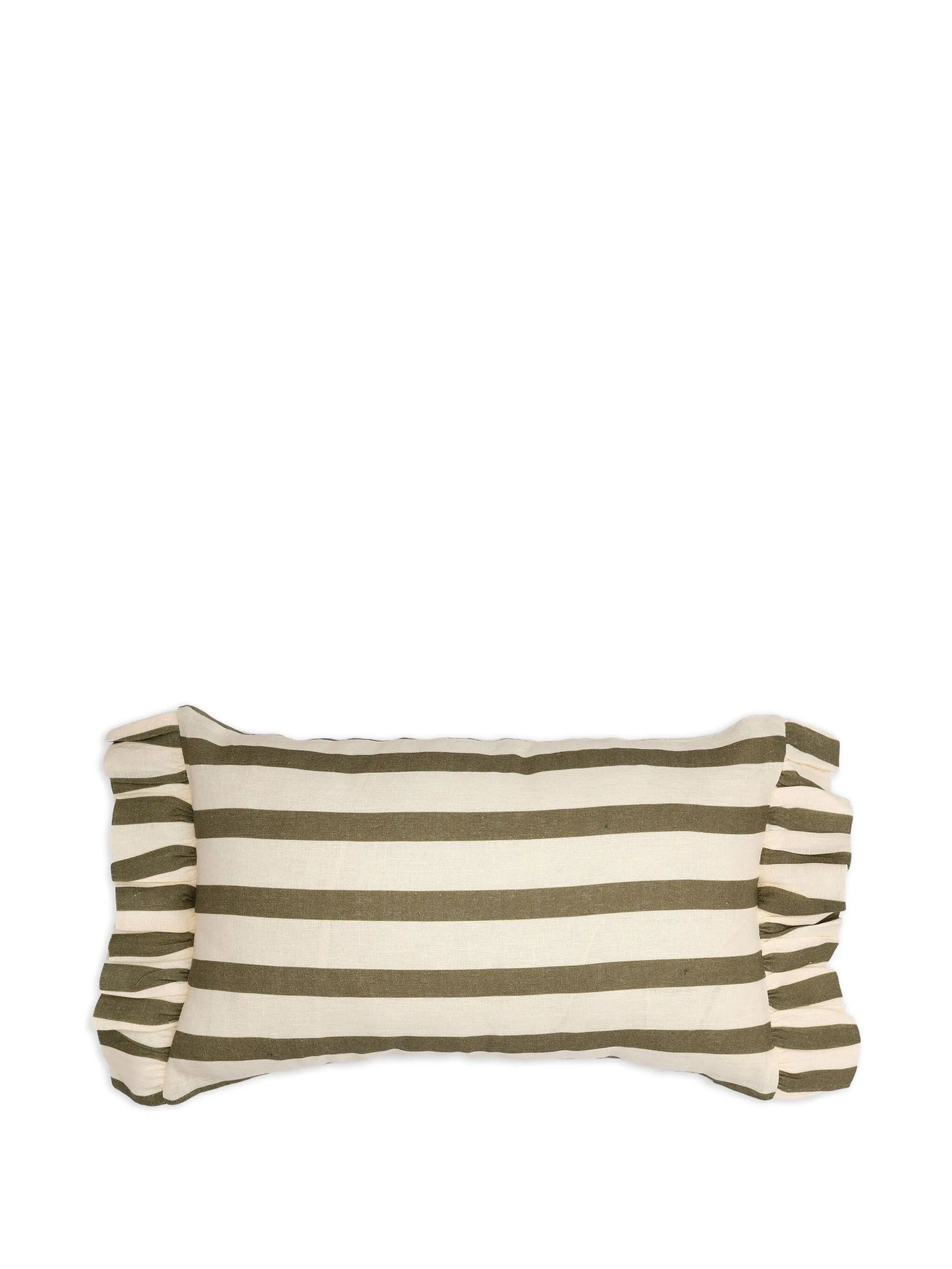 stripe ruffle cushion cover
