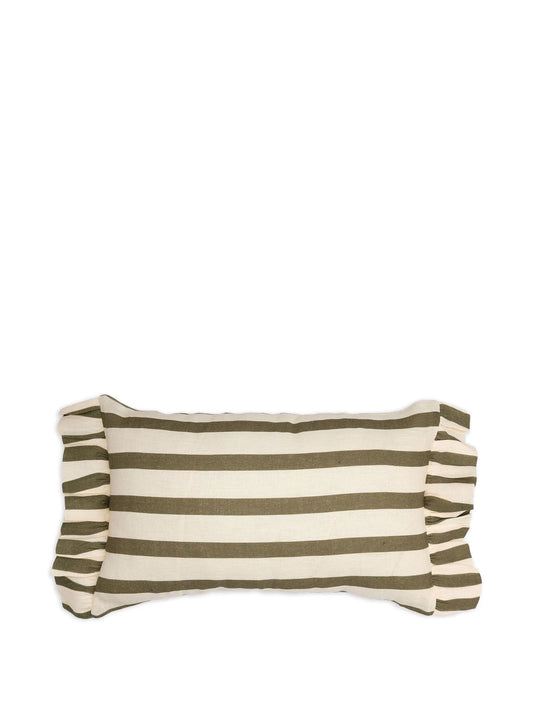 stripe ruffle cushion cover
