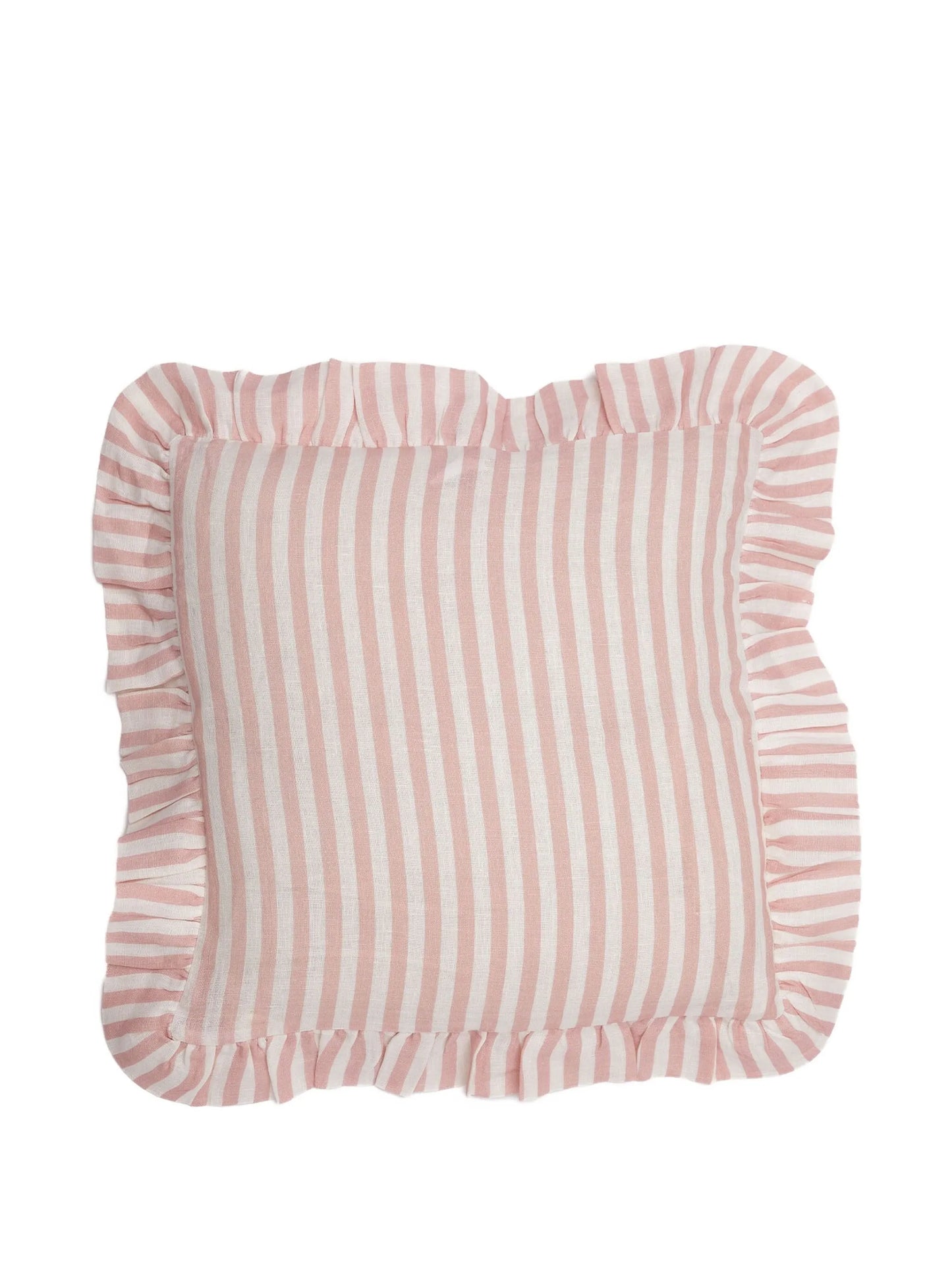 striped ruffled cushion cover (45x45cm)