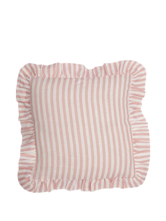 striped ruffled cushion cover (45x45cm)