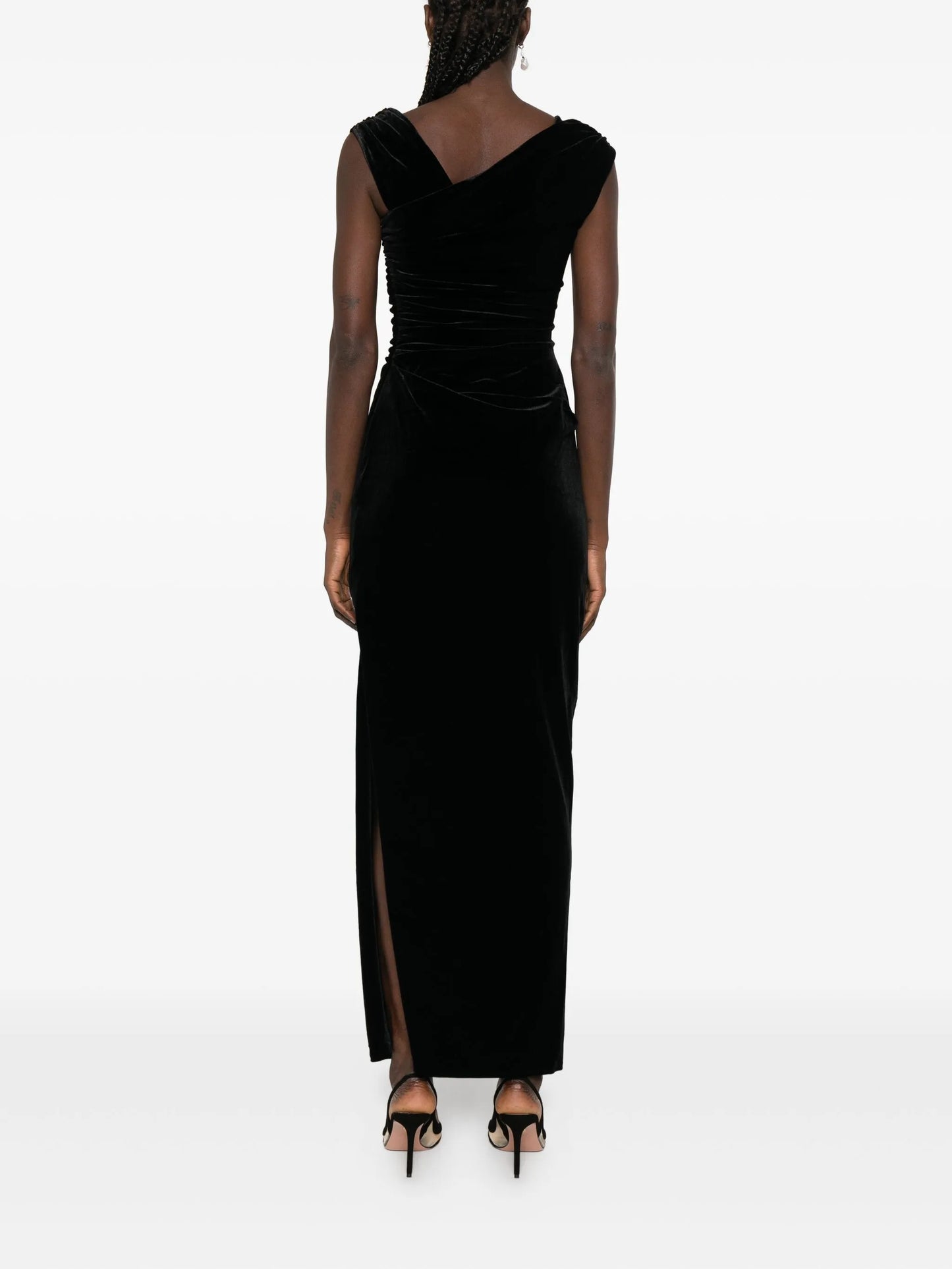 Ettore draped velvet dress