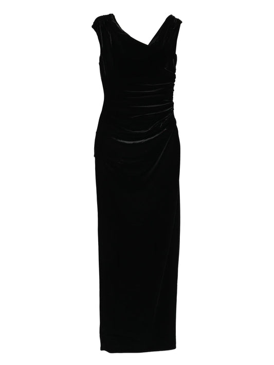 Ettore draped velvet dress